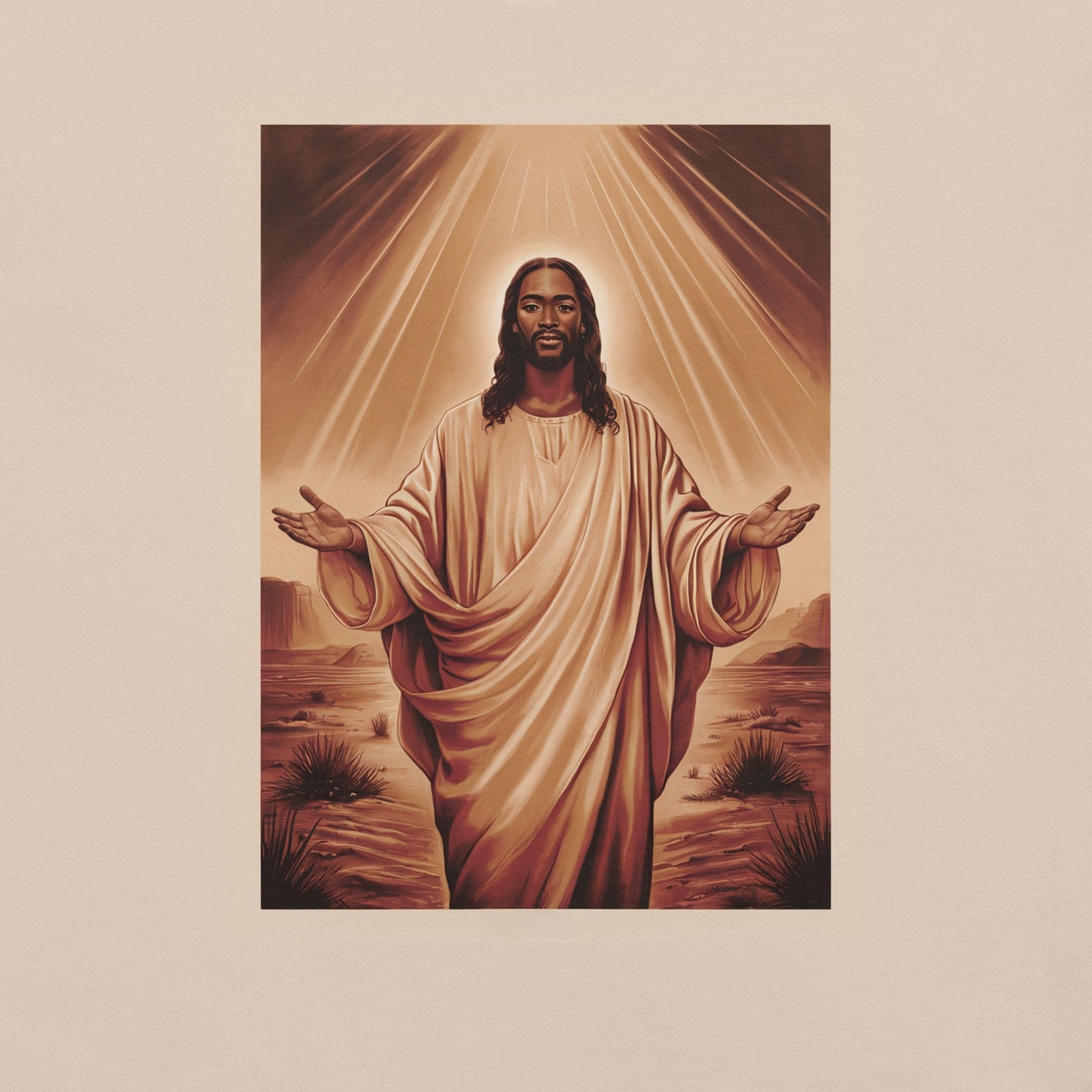 Black Jesus Portrait T-Shirt - Bold Black Apparel