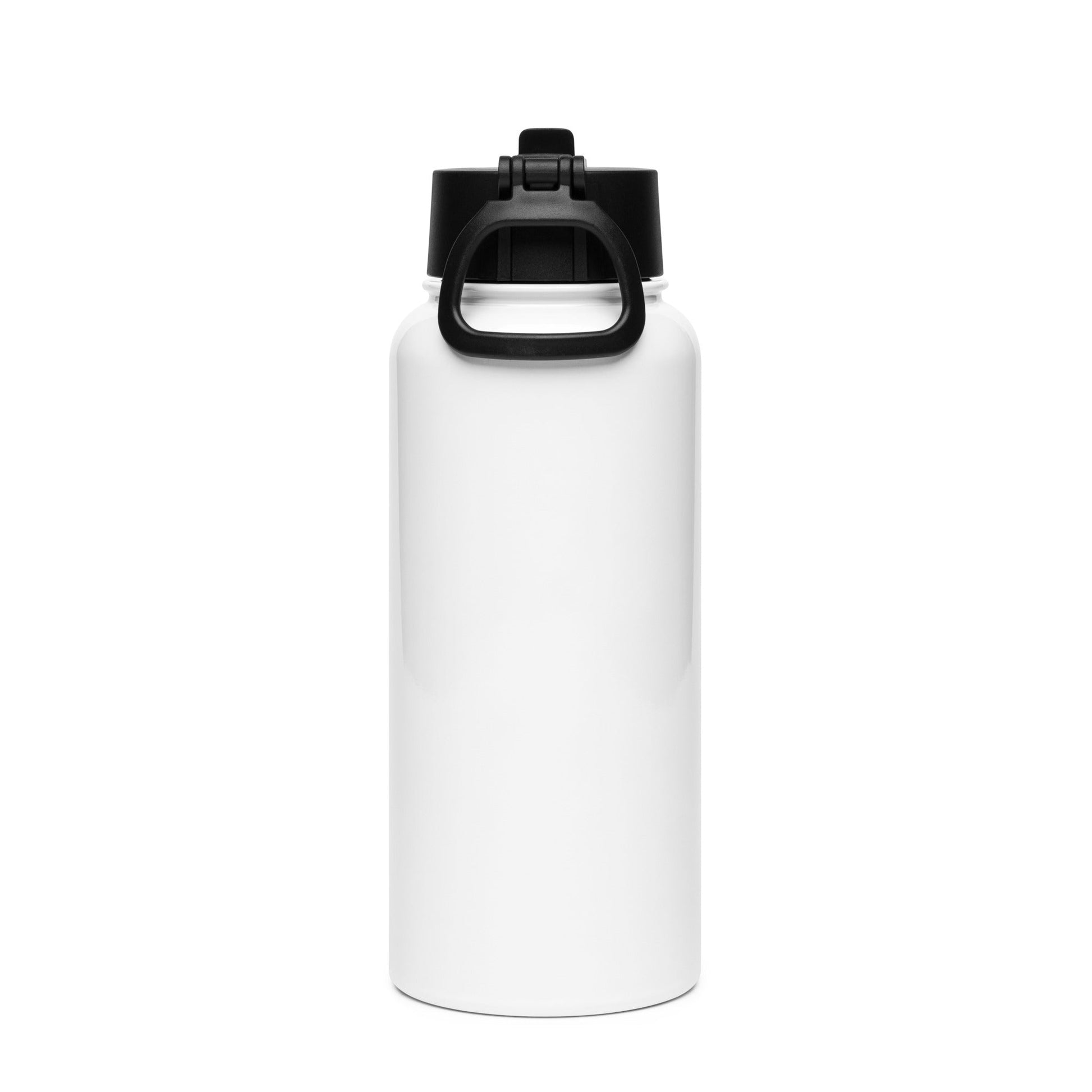 Black Meditation Stainless Steel Water Bottle - Bold Black Apparel