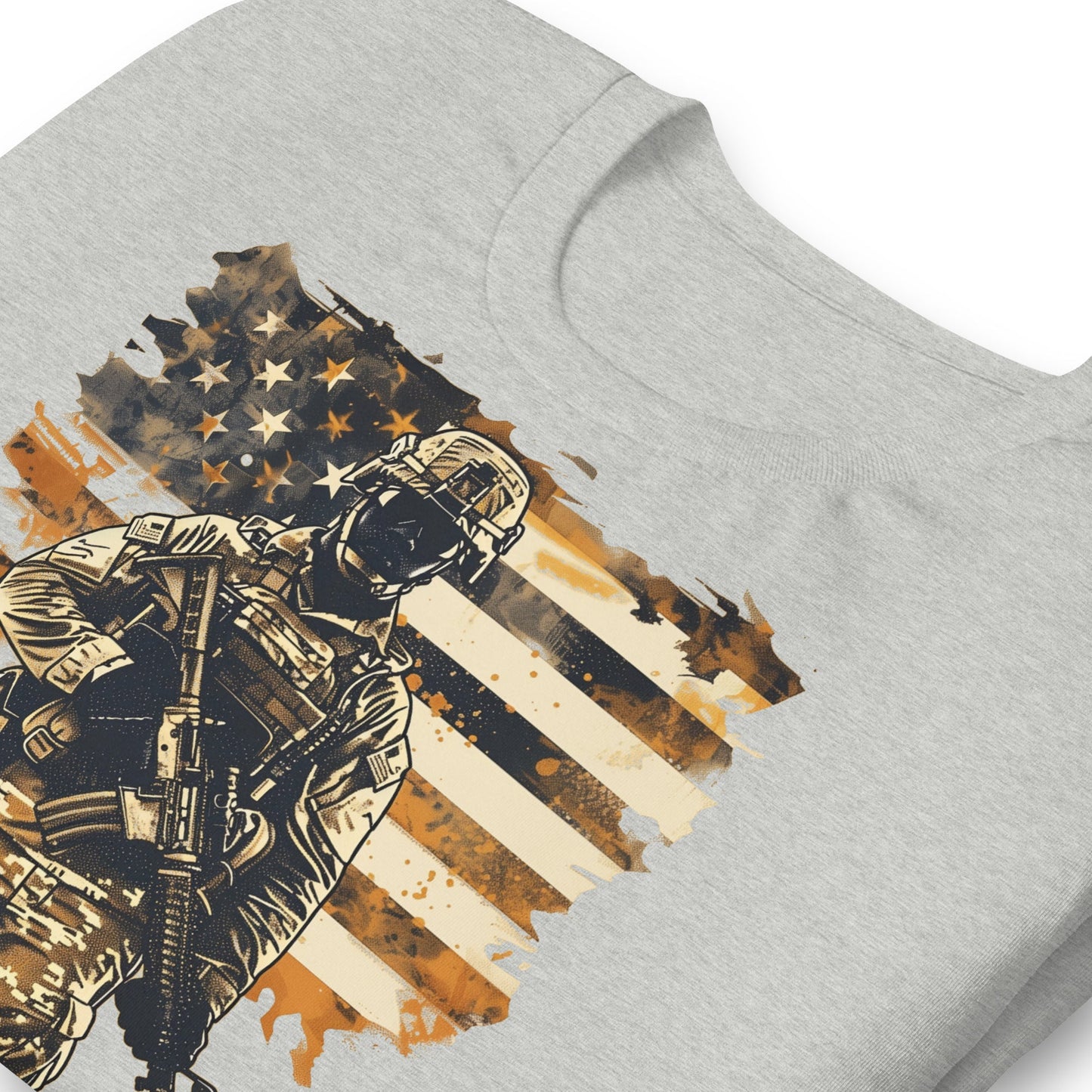 Black Military Man T-Shirt - Bold Black Apparel