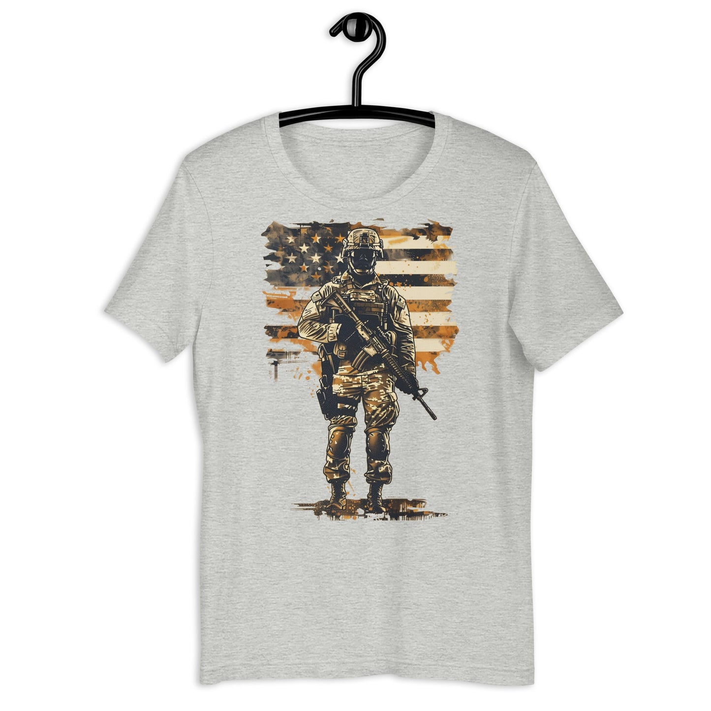 Black Military Man T-Shirt - Bold Black Apparel