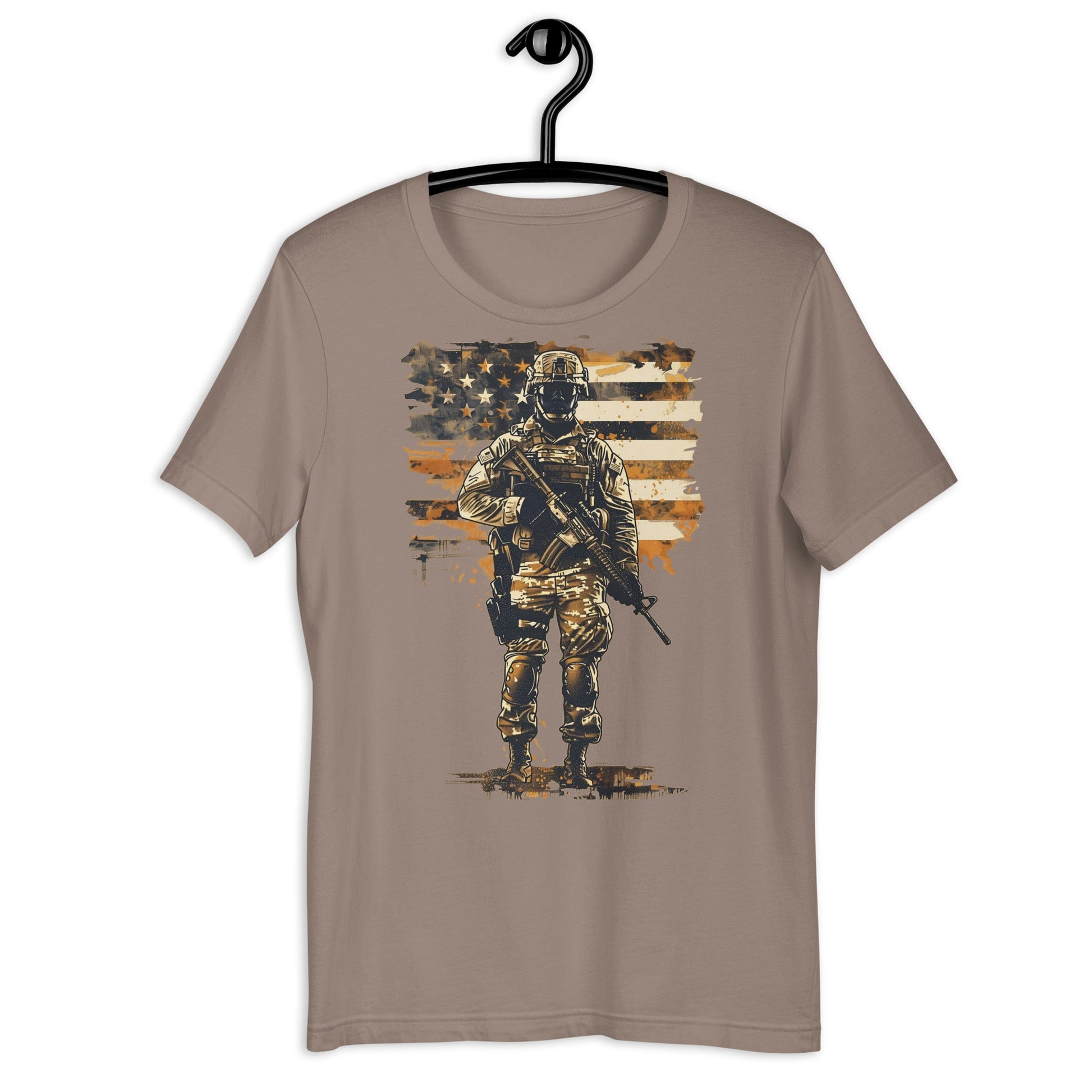 Black Military Man T-Shirt - Bold Black Apparel