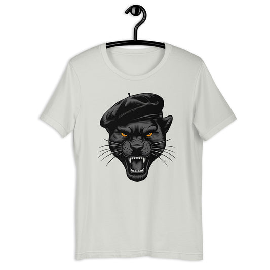 Black Panther with Beret T-Shirt - Bold Black Apparel