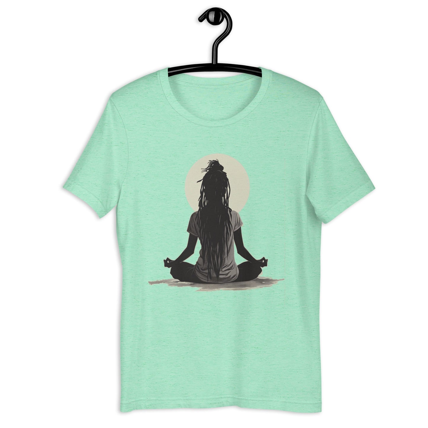 Black Woman Yoga Meditation T-Shirt - Bold Black Apparel