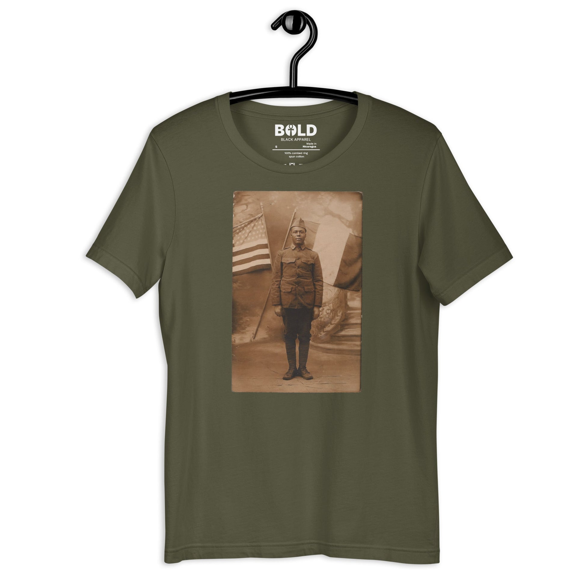 Black WWI Soldier T-Shirt - Bold Black Apparel