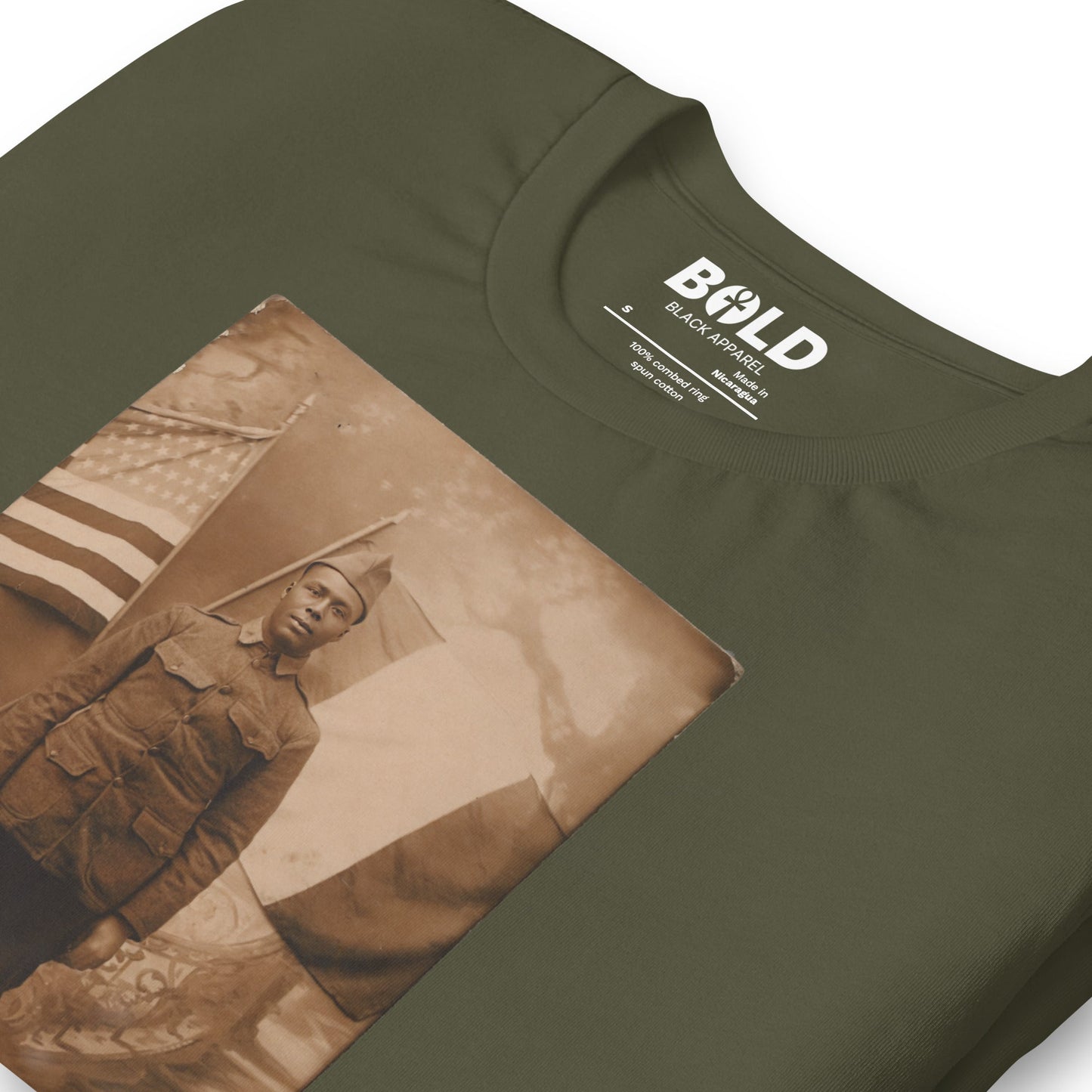 Black WWI Soldier T-Shirt - Bold Black Apparel