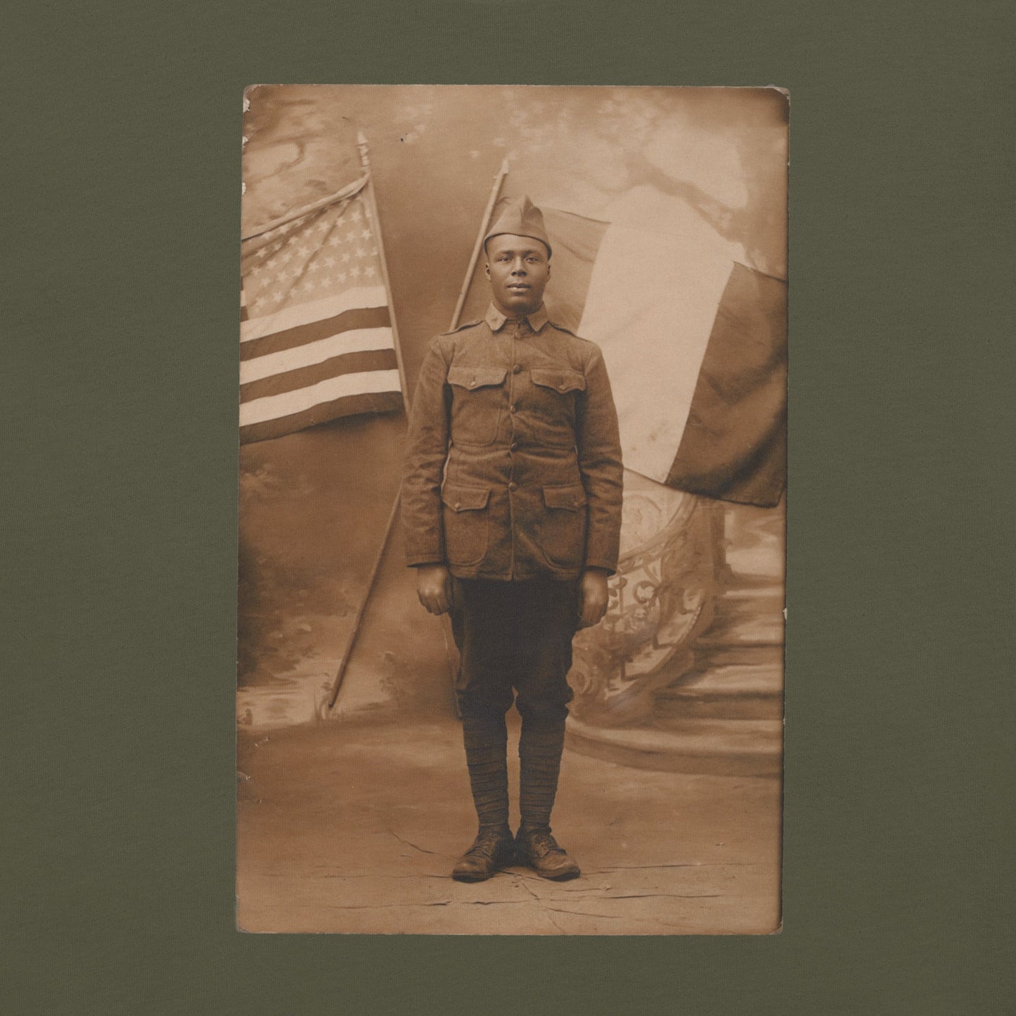 Black WWI Soldier T-Shirt - Bold Black Apparel