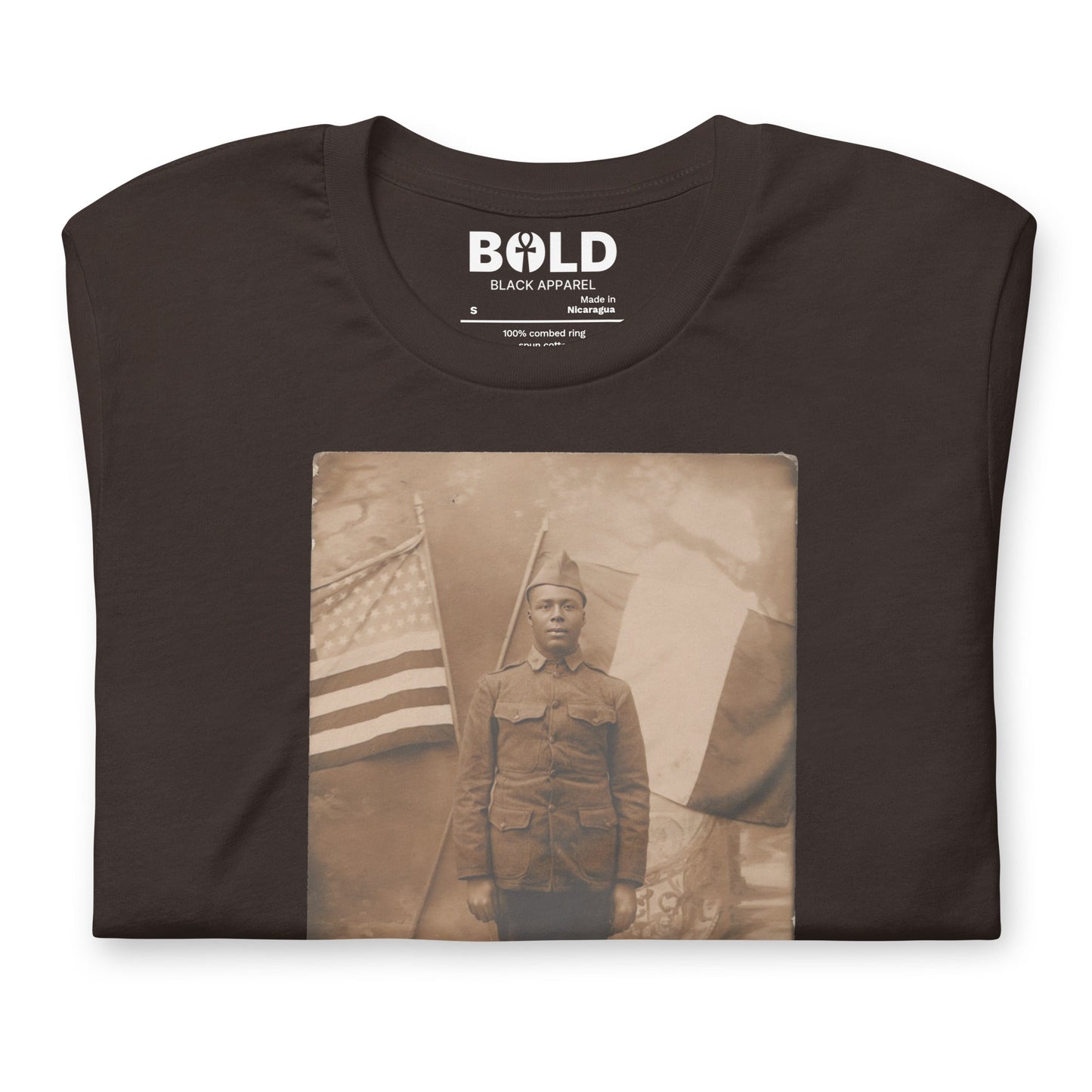 Black WWI Soldier T-Shirt - Bold Black Apparel