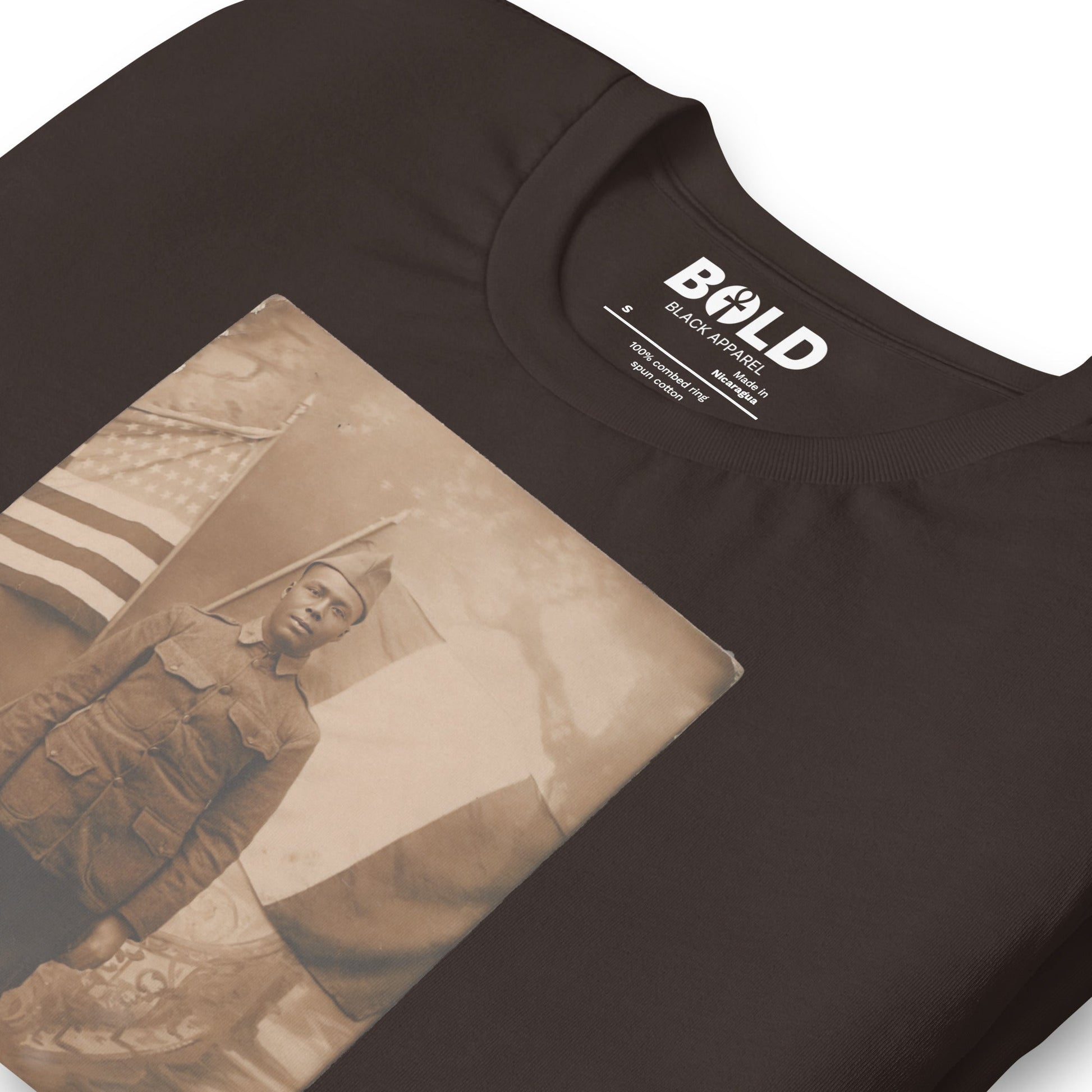 Black WWI Soldier T-Shirt - Bold Black Apparel