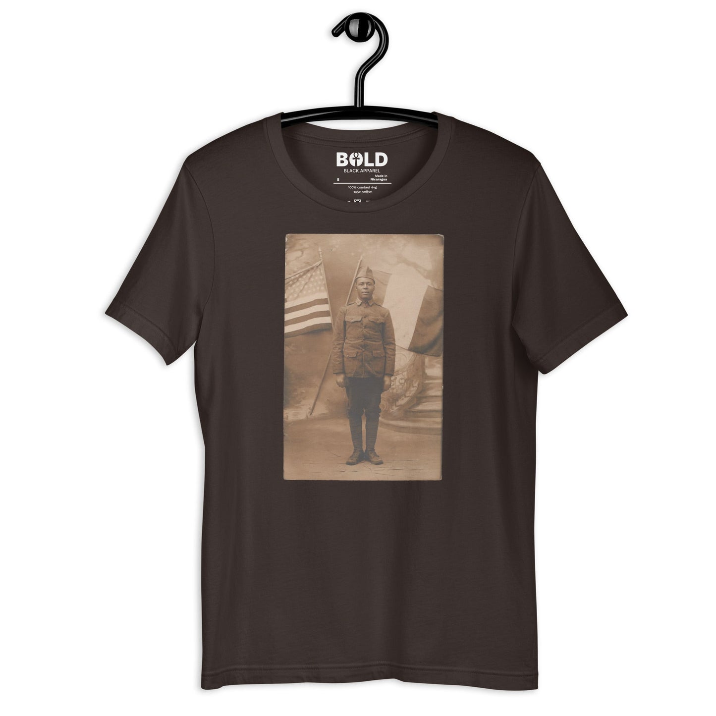Black WWI Soldier T-Shirt - Bold Black Apparel