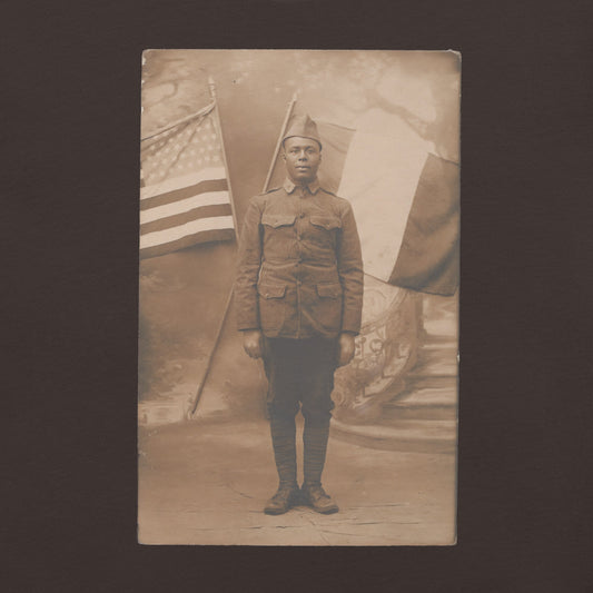 Black WWI Soldier T-Shirt - Bold Black Apparel