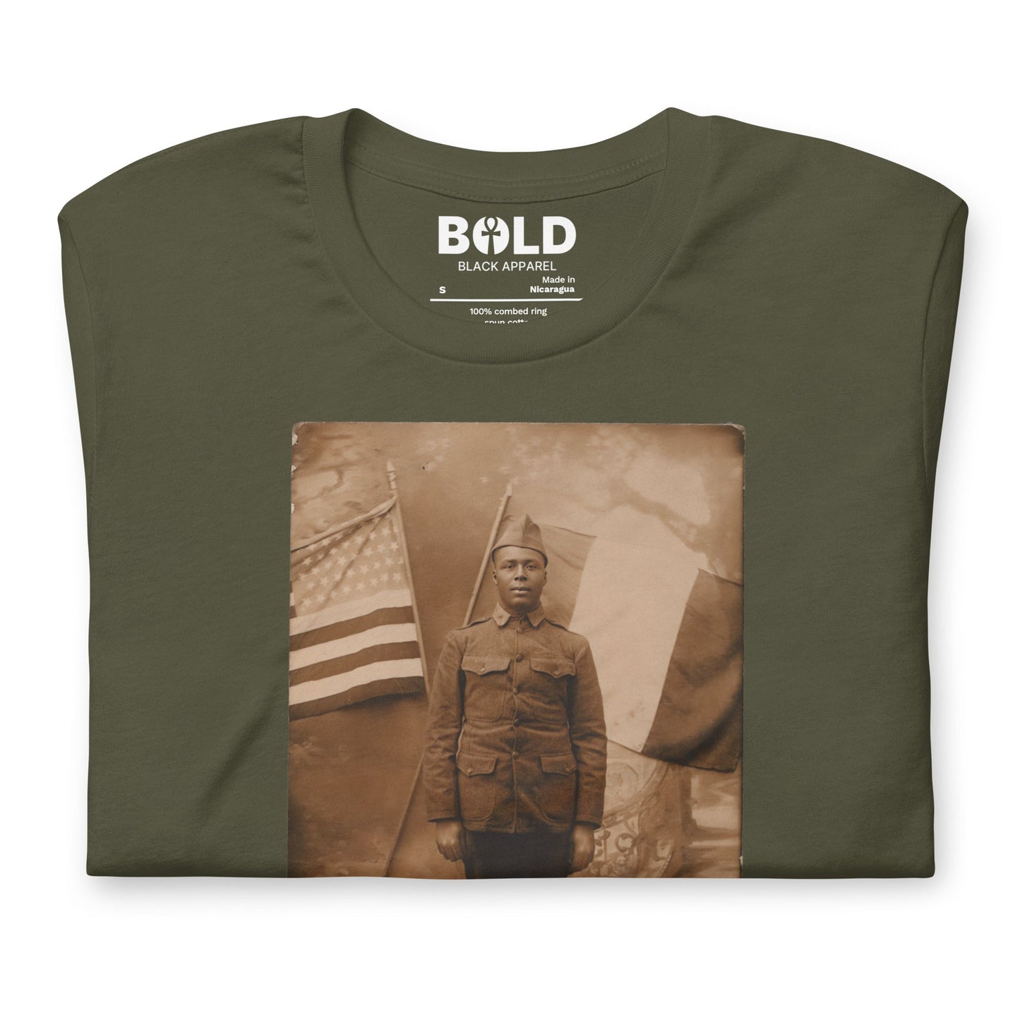 Black WWI Soldier T-Shirt - Bold Black Apparel