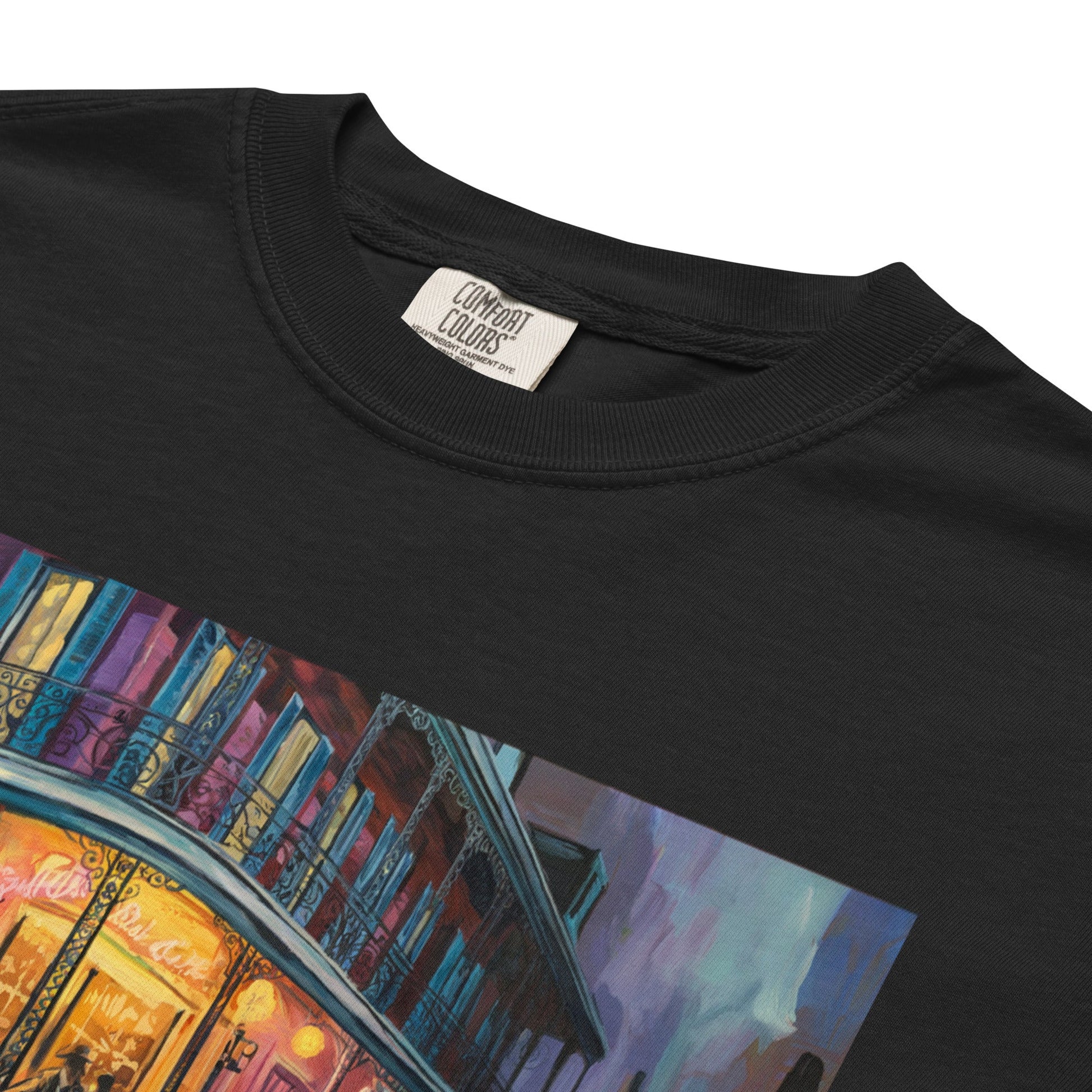 Bourbon Street Heavyweight T-Shirt - Bold Black Apparel