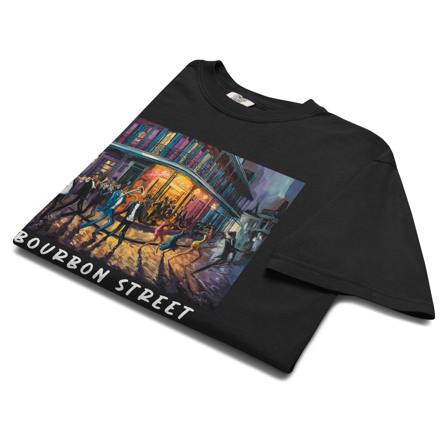 Bourbon Street Heavyweight T-Shirt - Bold Black Apparel