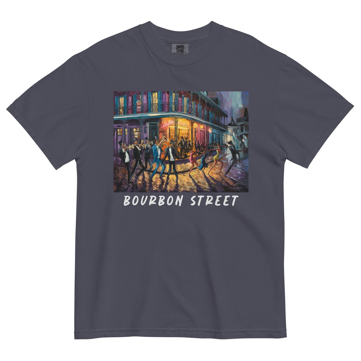 Bourbon Street Heavyweight T-Shirt - Bold Black Apparel
