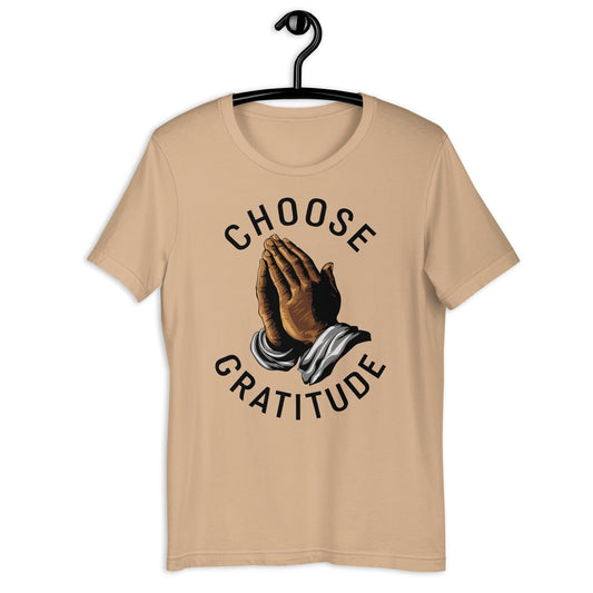 Choose Gratitude T-Shirt - Bold Black Apparel