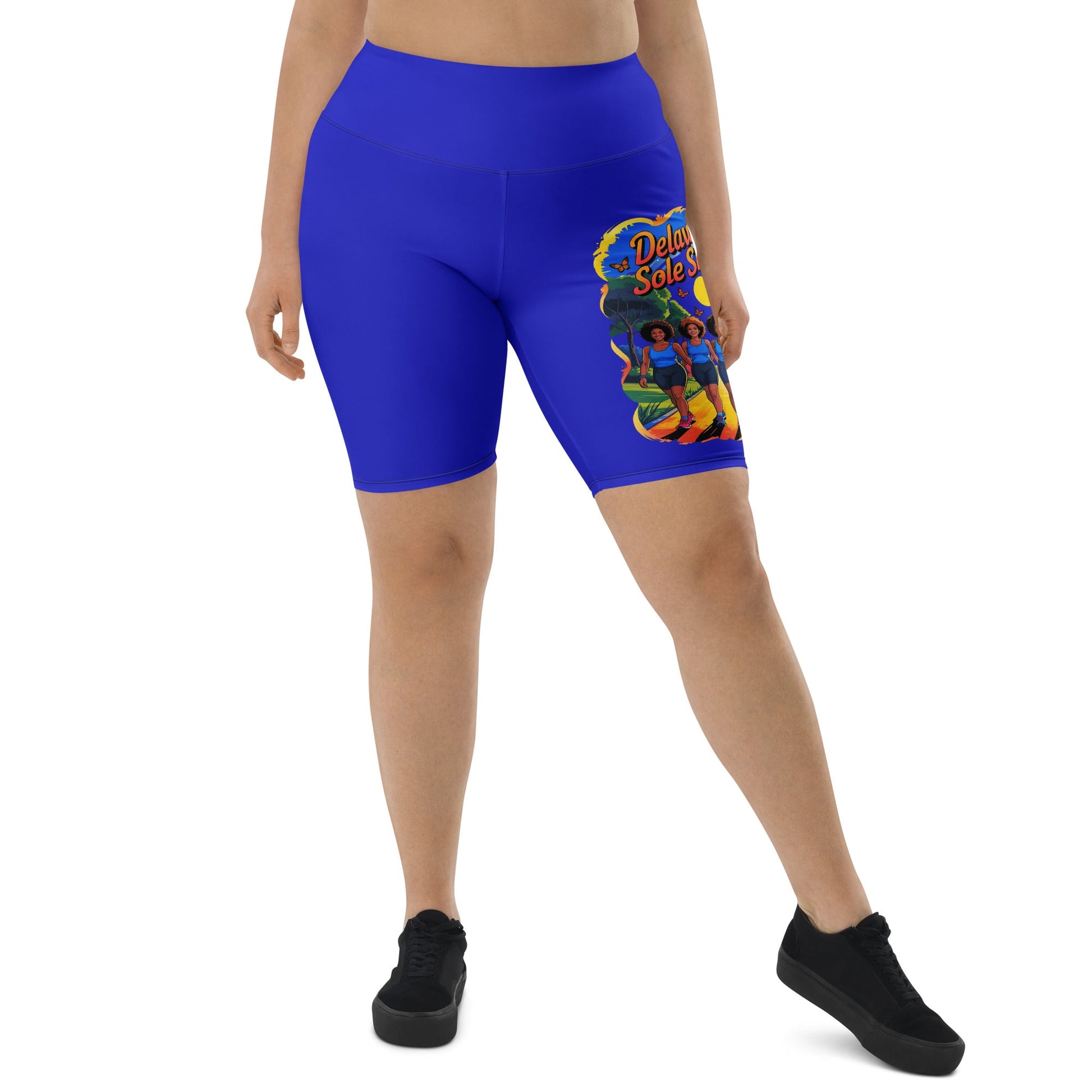 Delaware Sole Sister Trail Biker Shorts - Bold Black Apparel