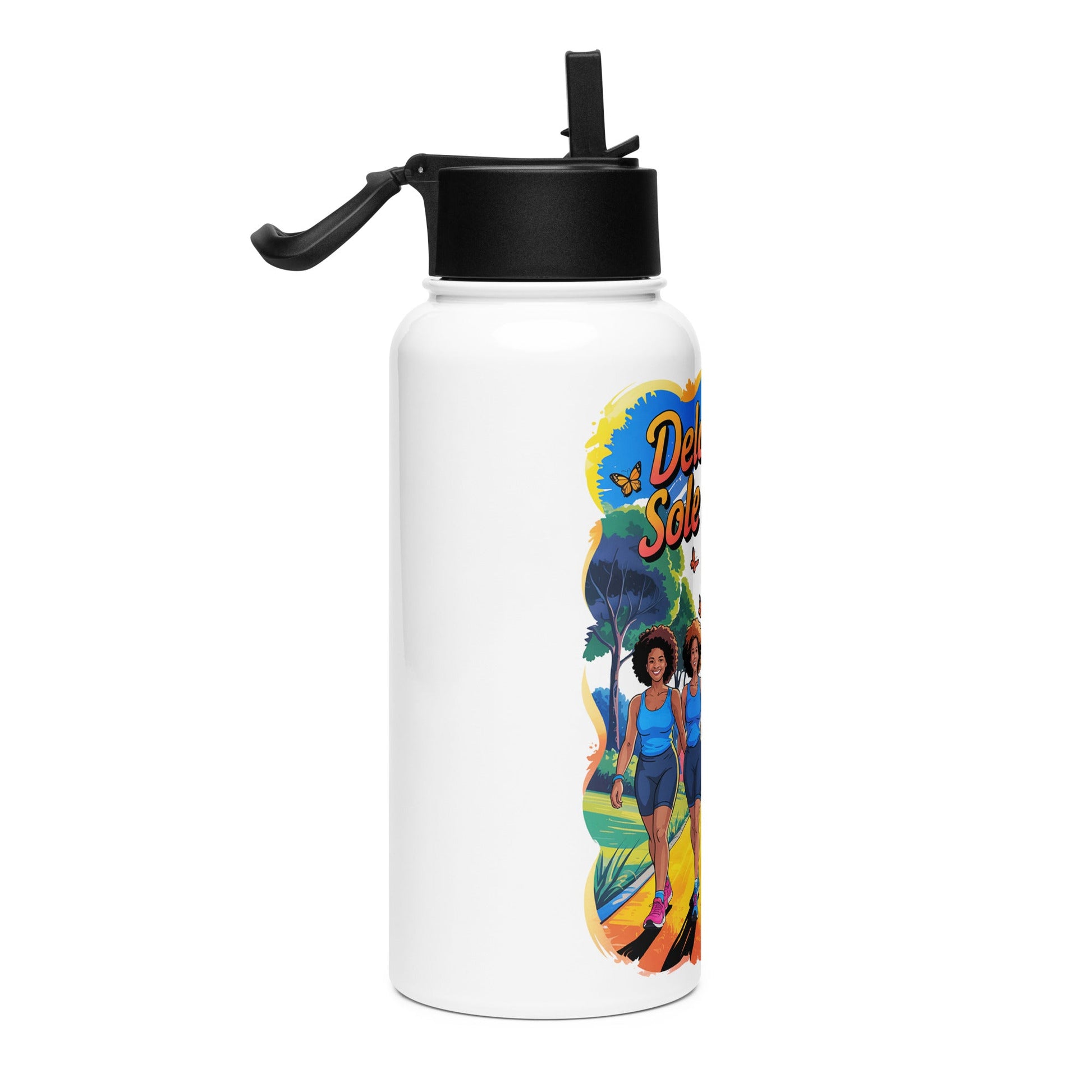 Delaware Sole Sisters Trail Stainless Steel Water Bottle - Bold Black Apparel