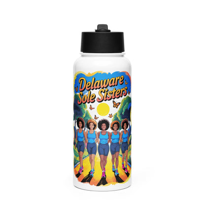 Delaware Sole Sisters Trail Stainless Steel Water Bottle - Bold Black Apparel