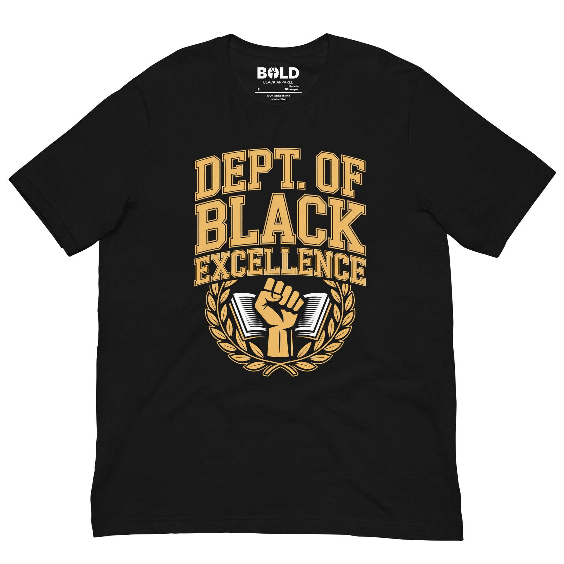 Dept. of Black Excellence T-Shirt - Bold Black Apparel