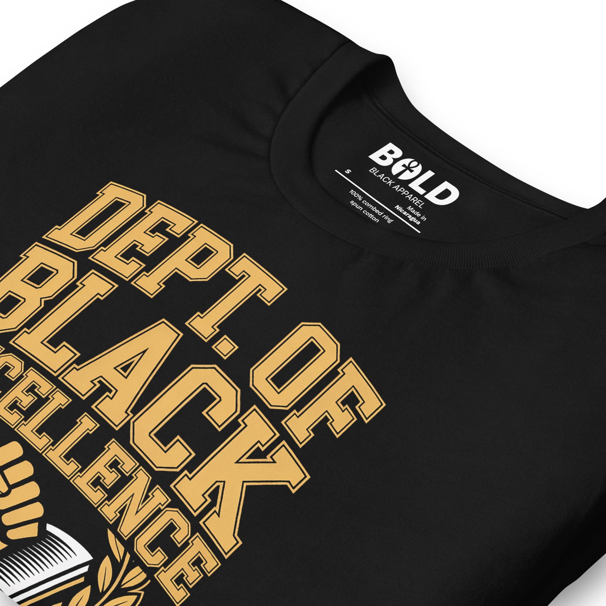 Dept. of Black Excellence T-Shirt - Bold Black Apparel