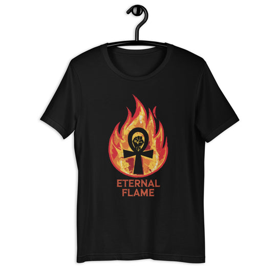 Eternal Flame Ankh T-Shirt - Bold Black Apparel