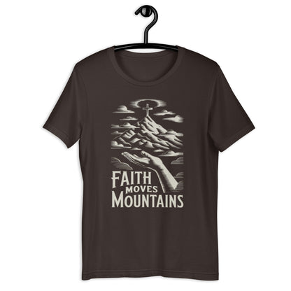 Faith Moves Mountains T-Shirt - Bold Black Apparel