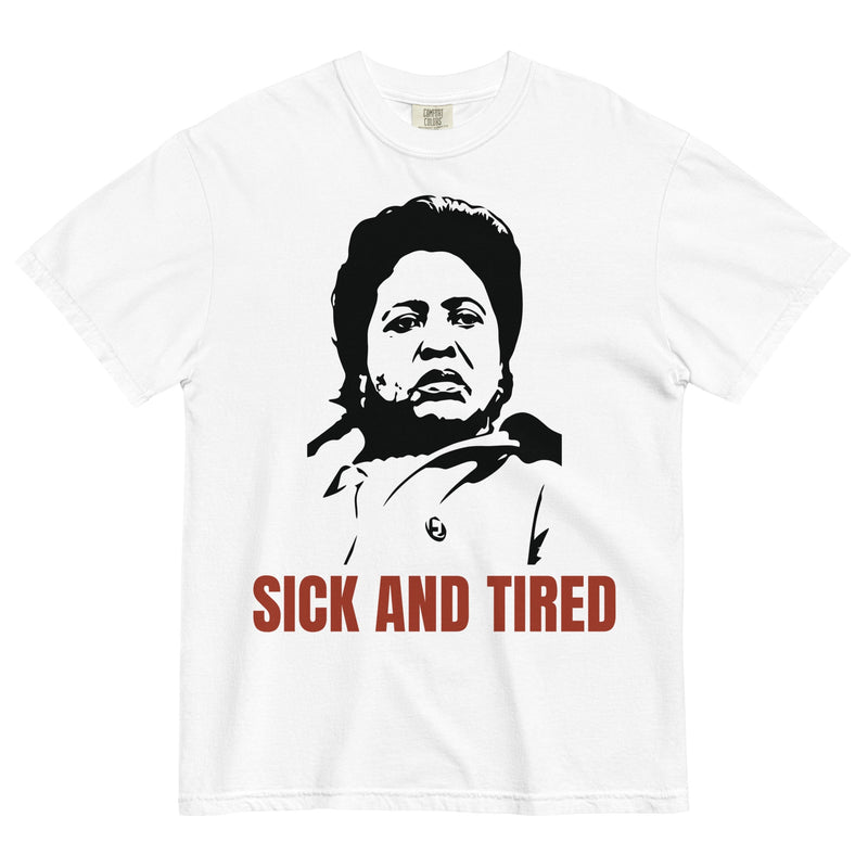 Fannie Lou Hamer Sick and Tired Black history portrait T-shirt