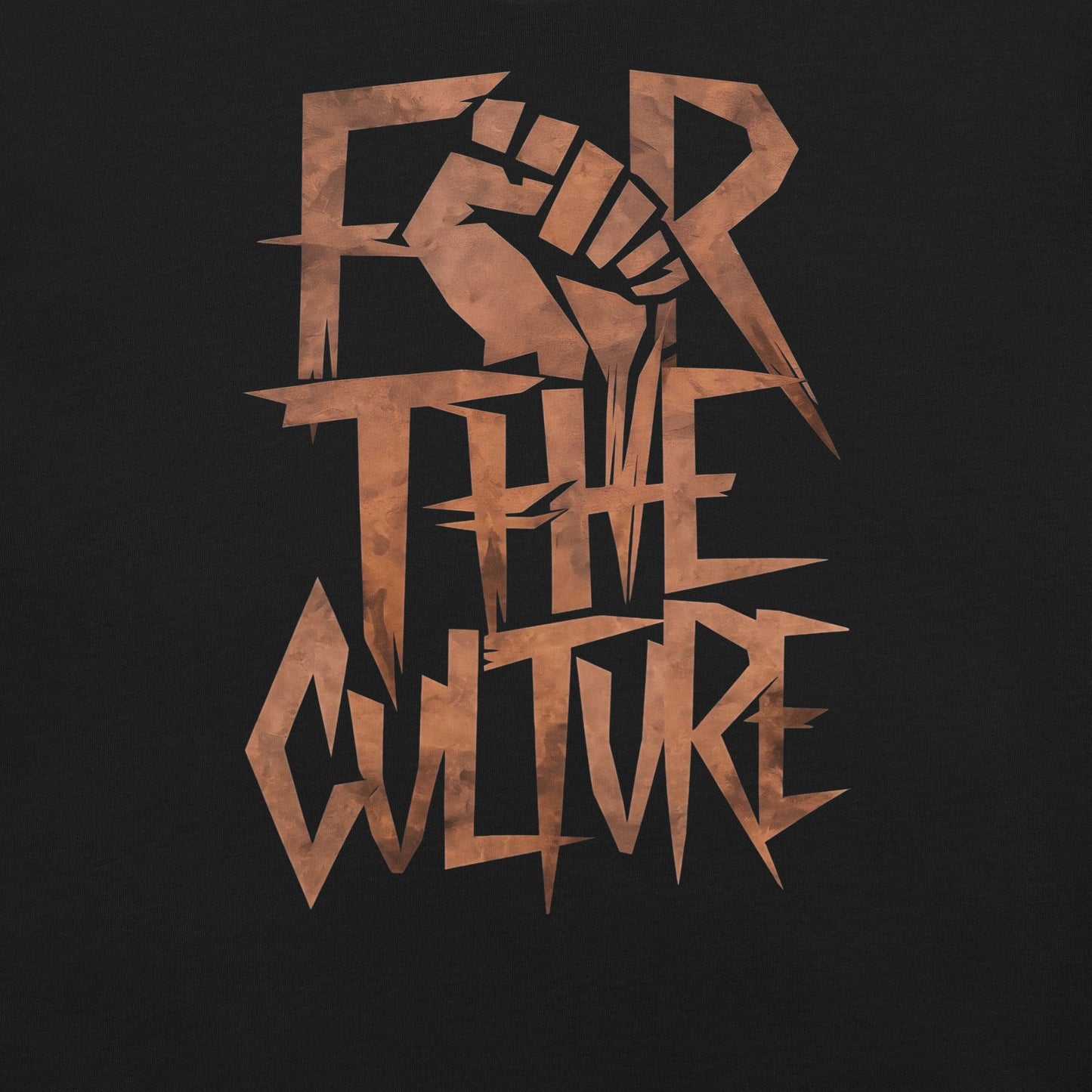 For the Culture Fist Graphic T-Shirt - Bold Black Apparel
