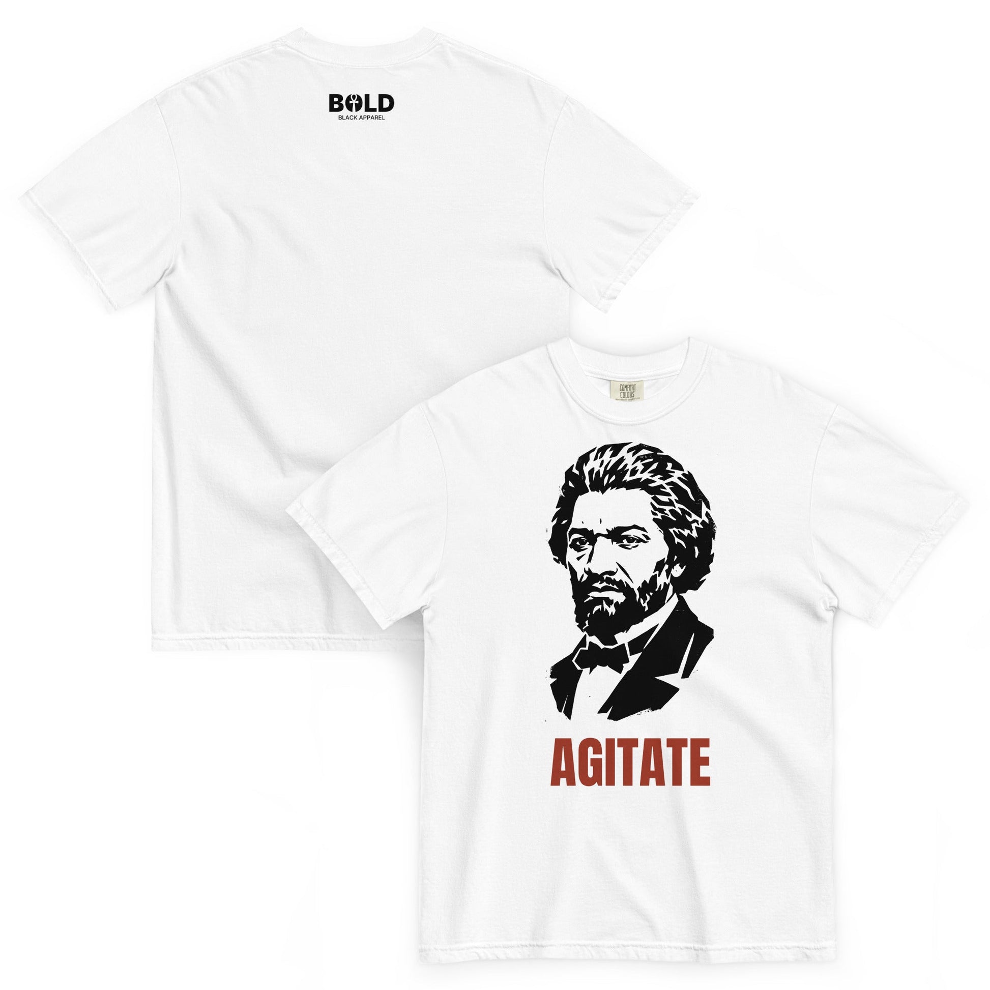 Frederick Douglass Agitate T-Shirt - Bold Black Apparel