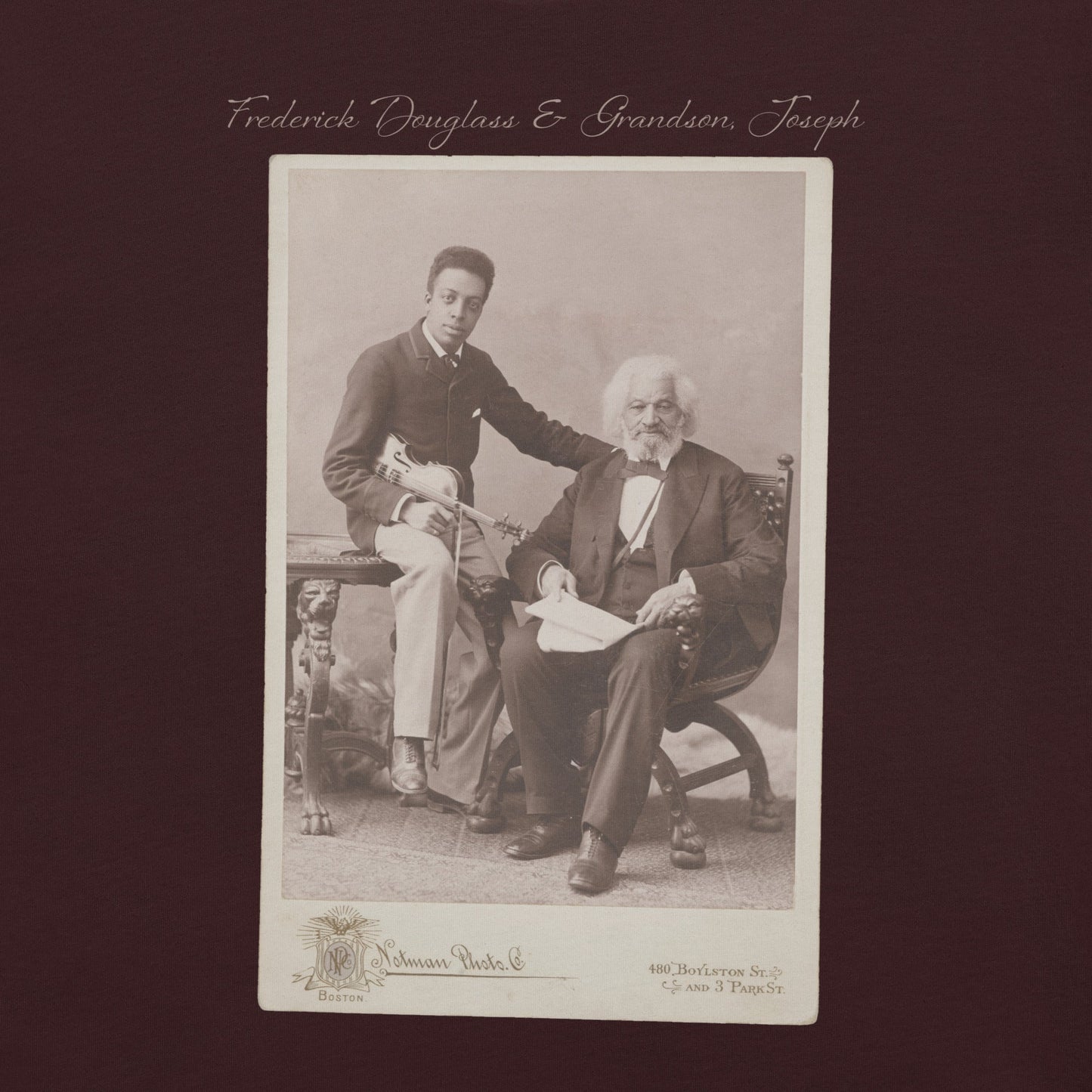 Frederick Douglass & Grandson T-Shirt - Bold Black Apparel