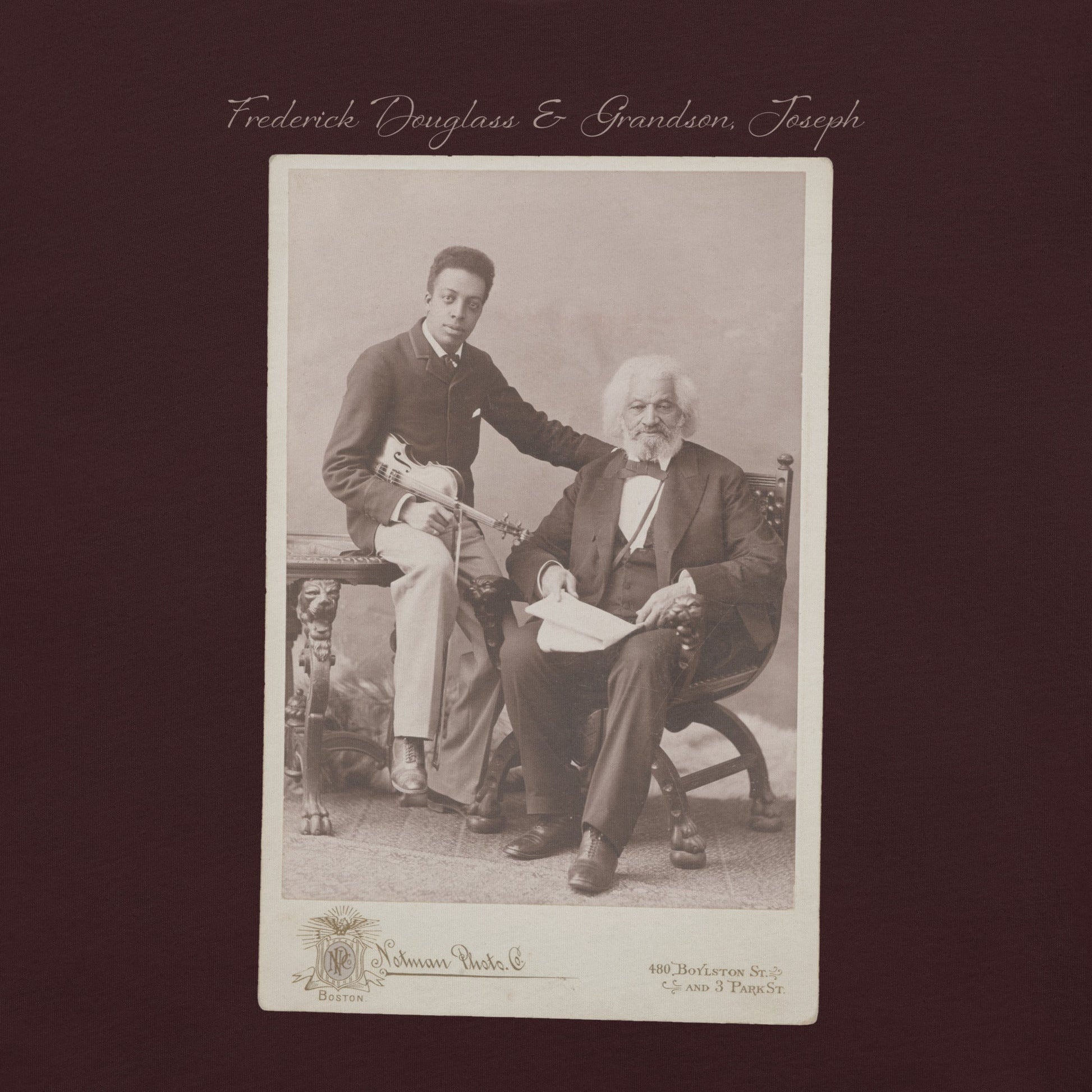 Frederick Douglass & Grandson T-Shirt - Bold Black Apparel