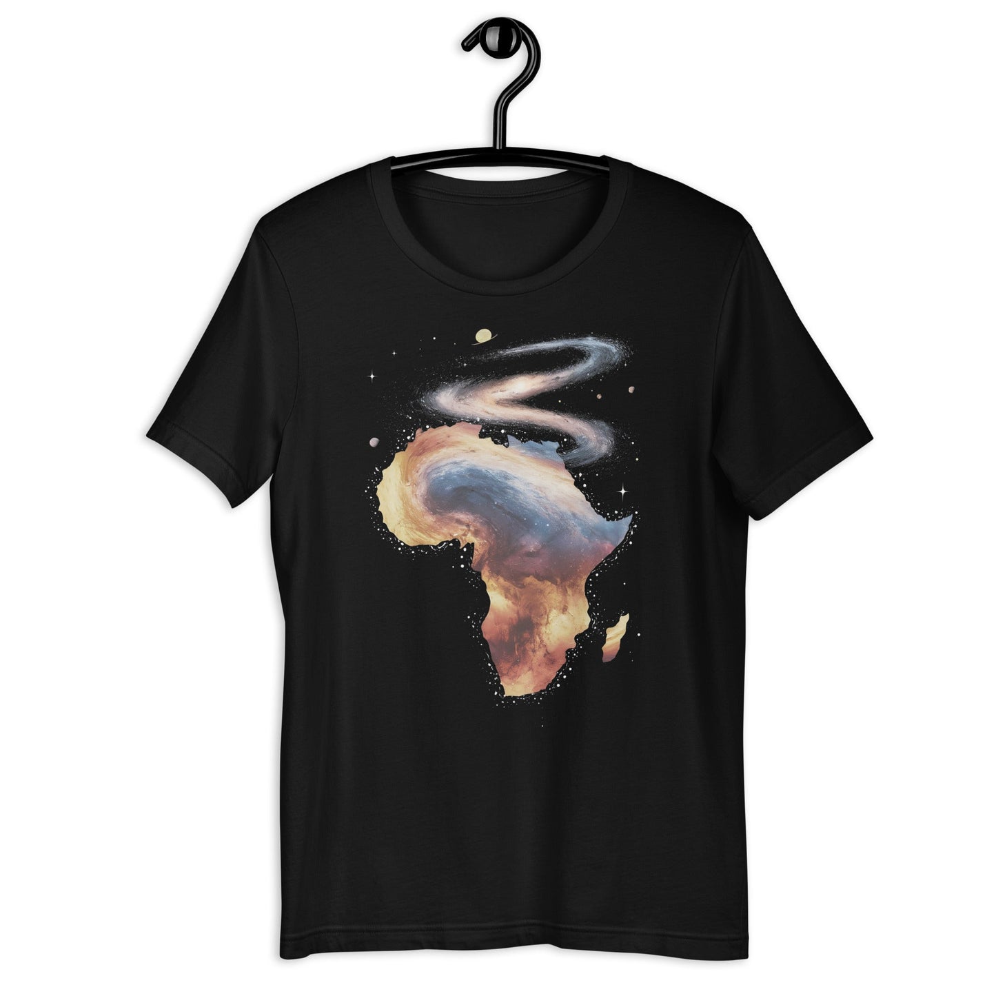 Galactical Africa T-Shirt - Bold Black Apparel