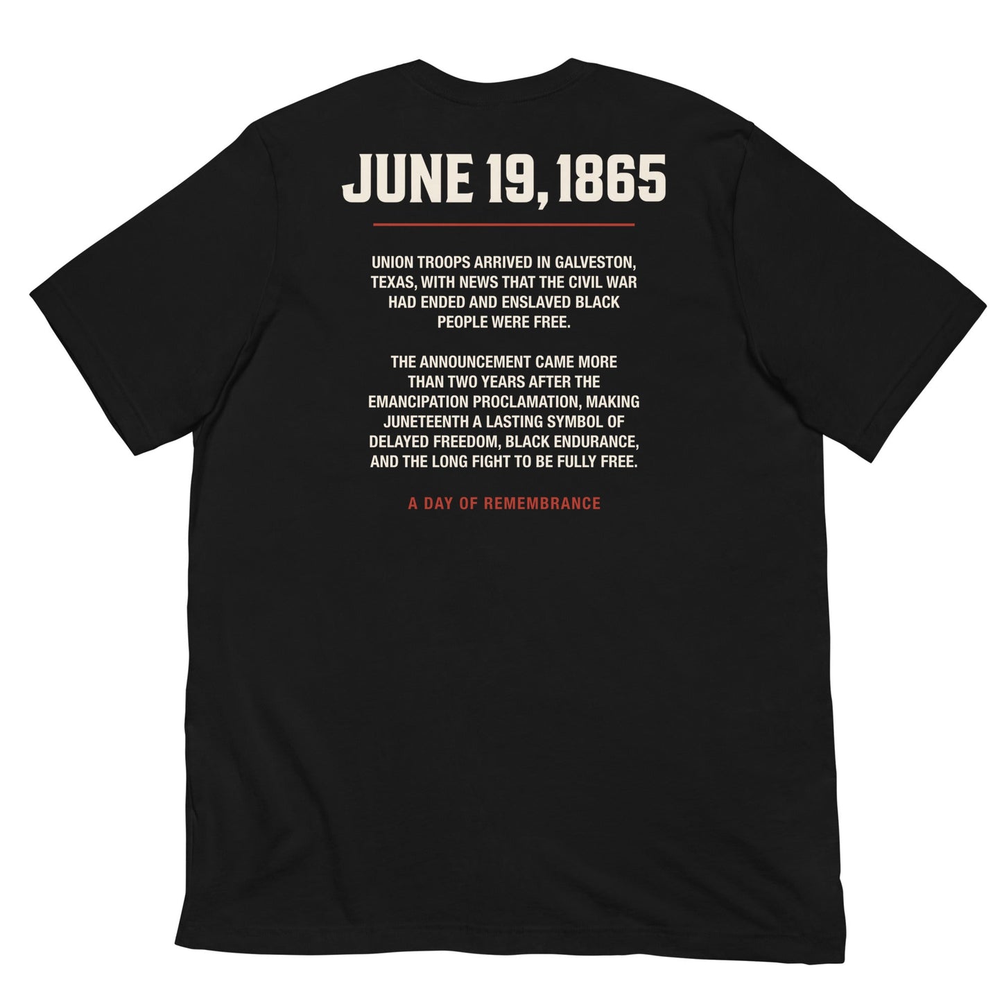 Galveston Texas Juneteenth History T-Shirt - Bold Black Apparel