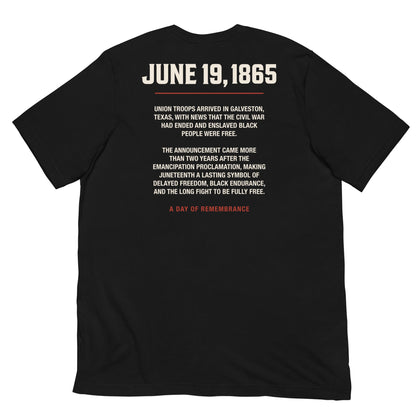 Galveston Texas Juneteenth History T-Shirt - Bold Black Apparel