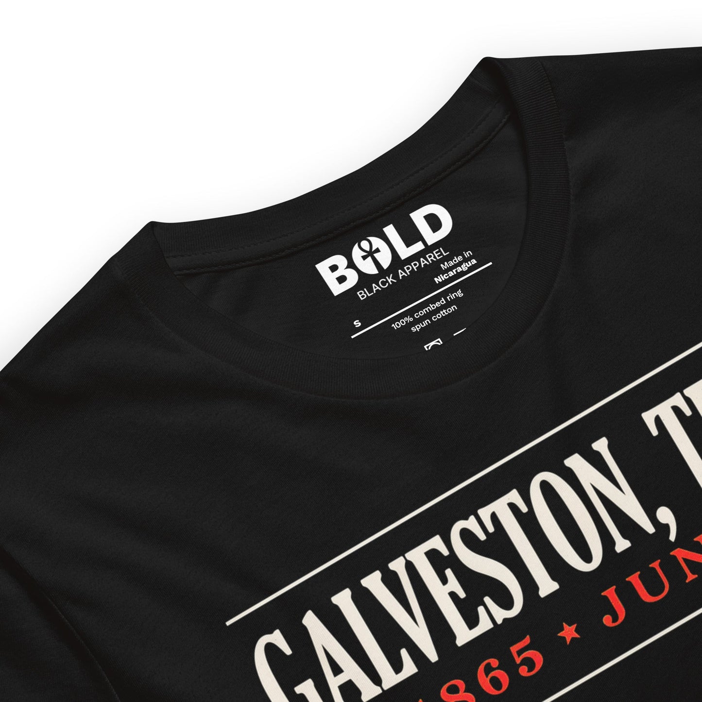 Galveston Texas Juneteenth History T-Shirt - Bold Black Apparel
