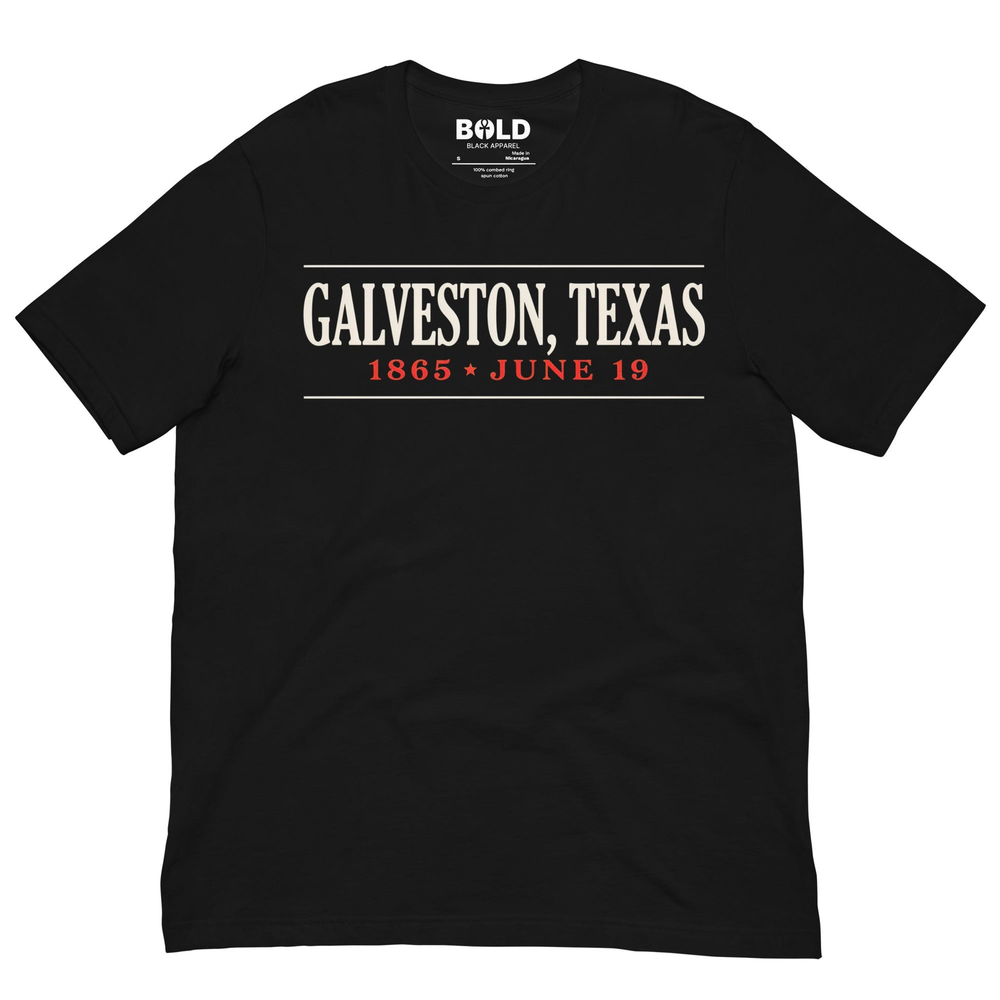 Galveston Texas Juneteenth History T-Shirt - Bold Black Apparel