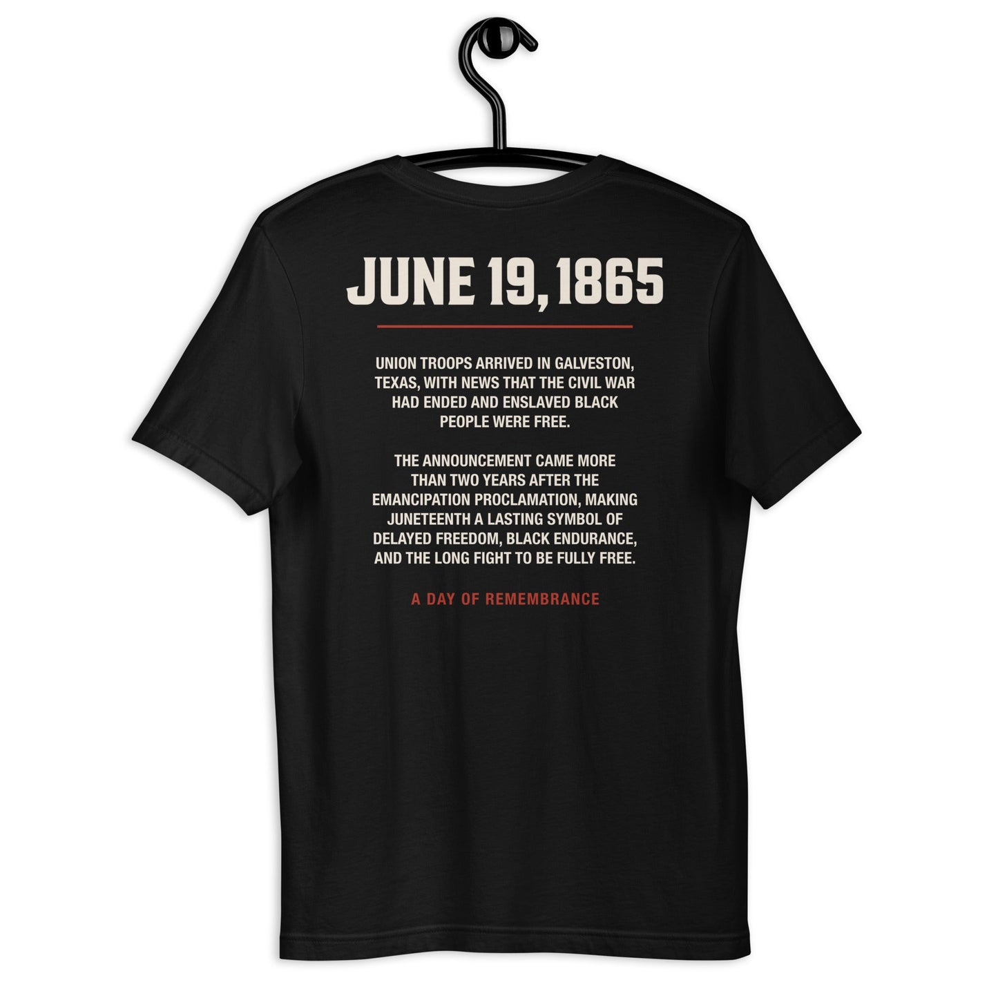 Galveston Texas Juneteenth History T-Shirt - Bold Black Apparel