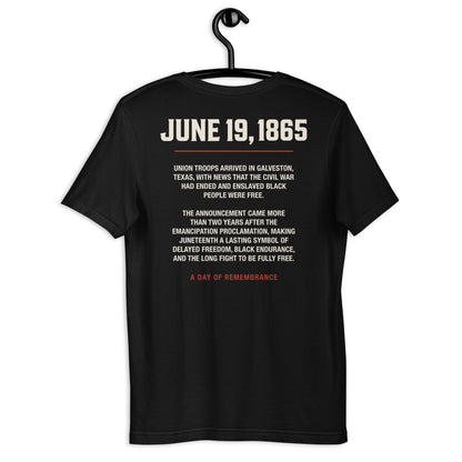 Galveston Texas Juneteenth History T-Shirt - Bold Black Apparel
