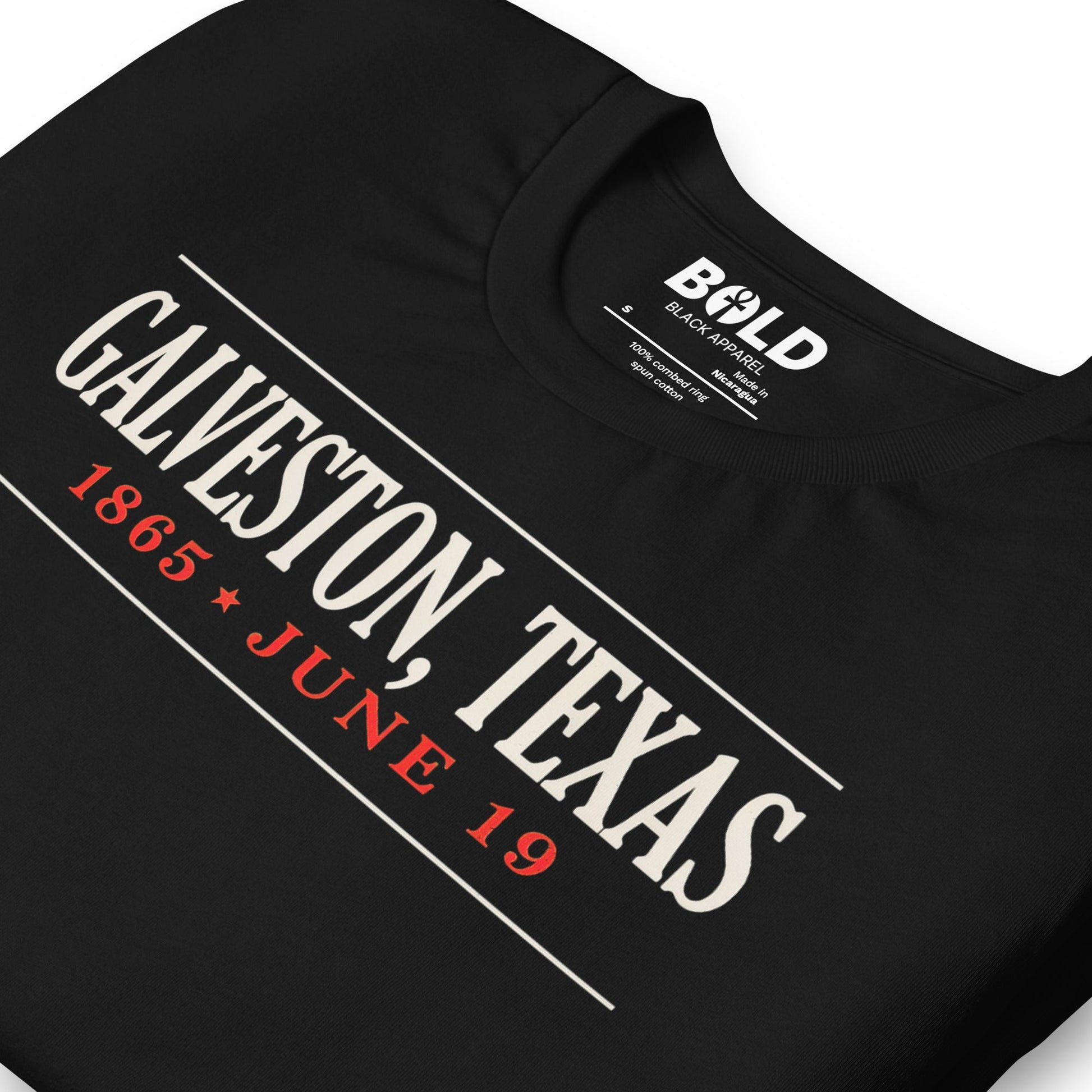 Galveston Texas Juneteenth History T-Shirt - Bold Black Apparel