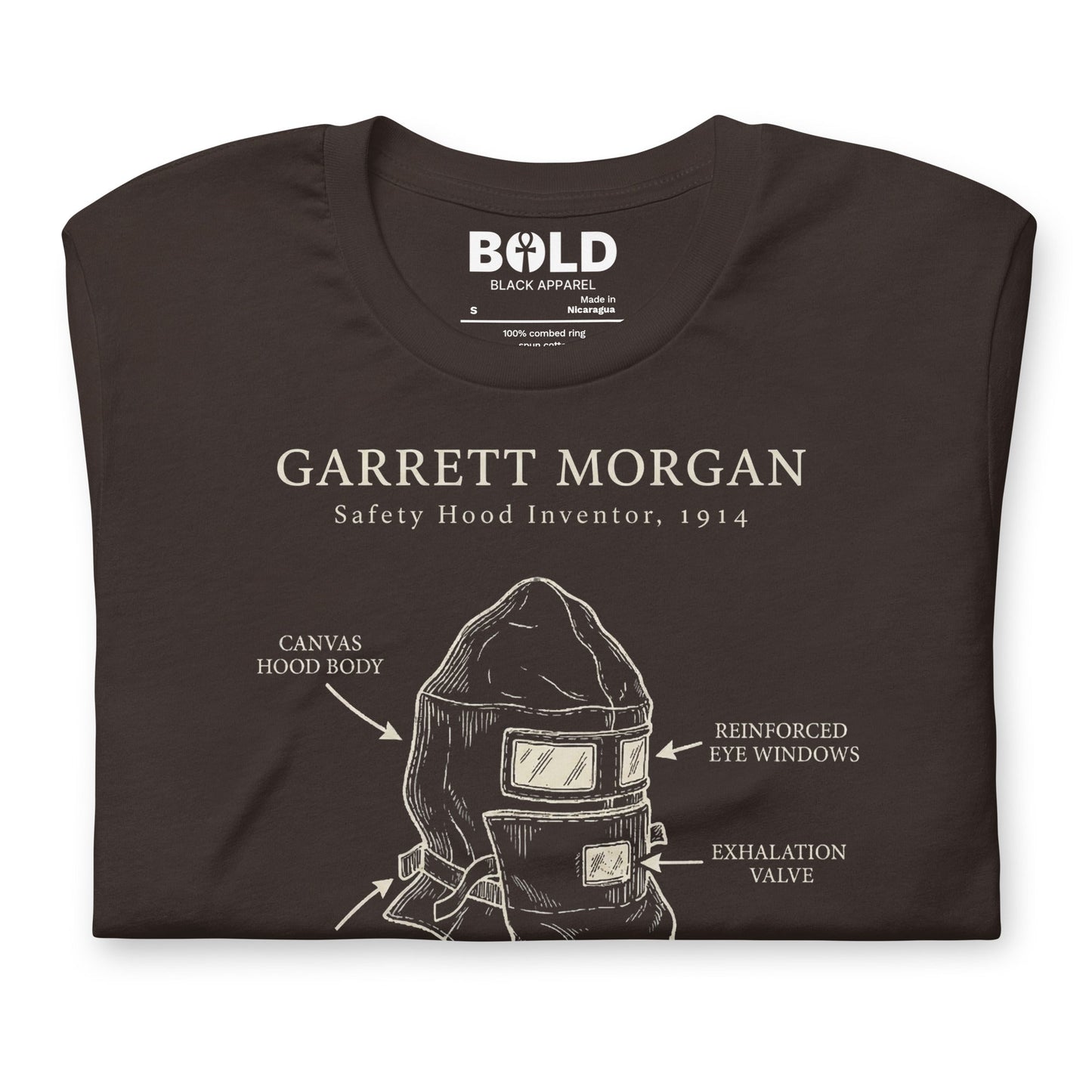 Garrett Morgan Gas Mask T-Shirt - Bold Black Apparel