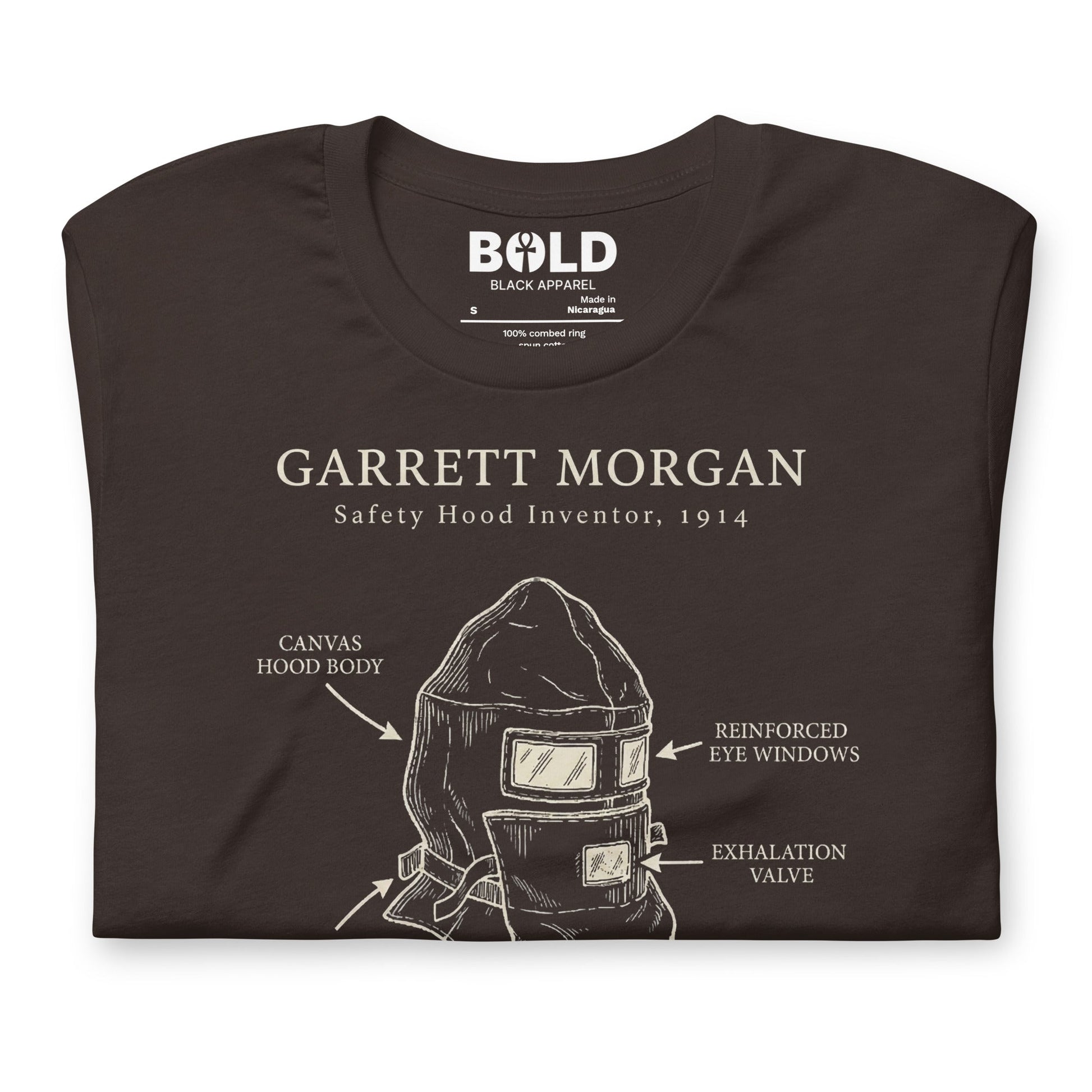Garrett Morgan Gas Mask T-Shirt - Bold Black Apparel