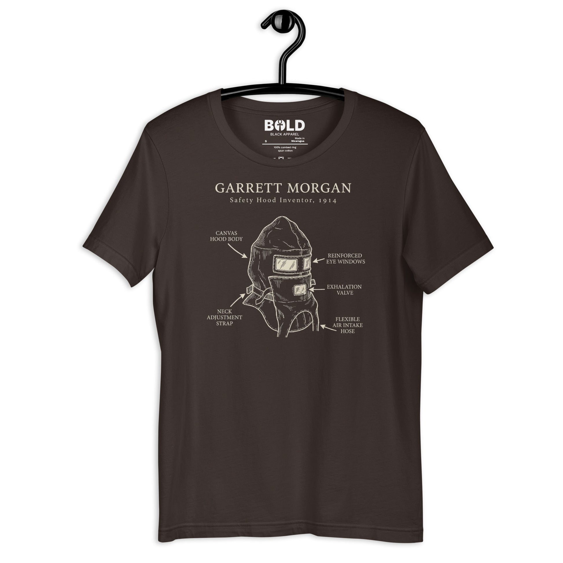 Garrett Morgan Gas Mask T-Shirt - Bold Black Apparel
