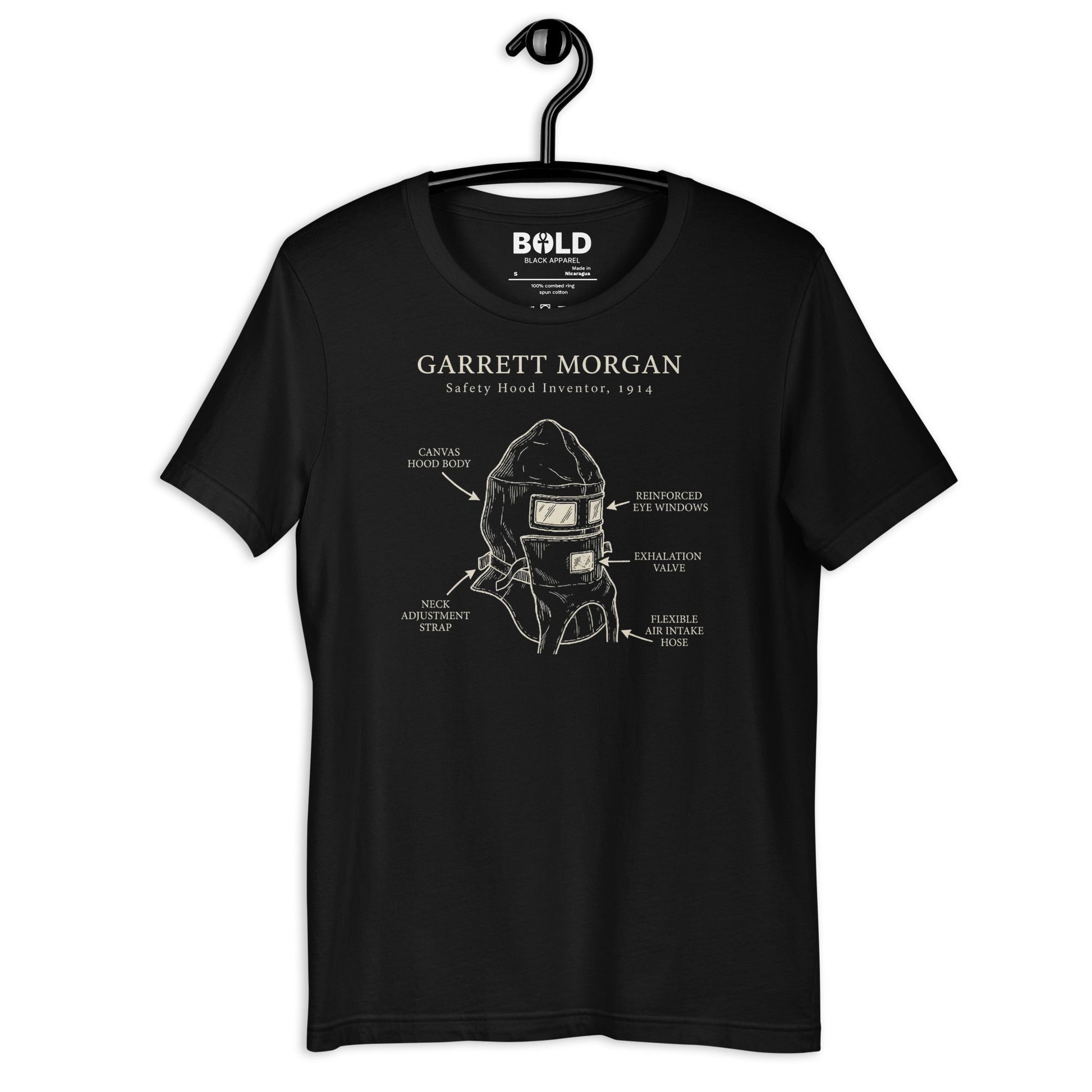 Garrett Morgan Gas Mask T-Shirt - Bold Black Apparel