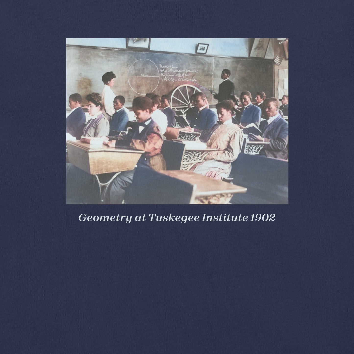 Geometry at Tuskegee Institute 1902 T-Shirt - Bold Black Apparel