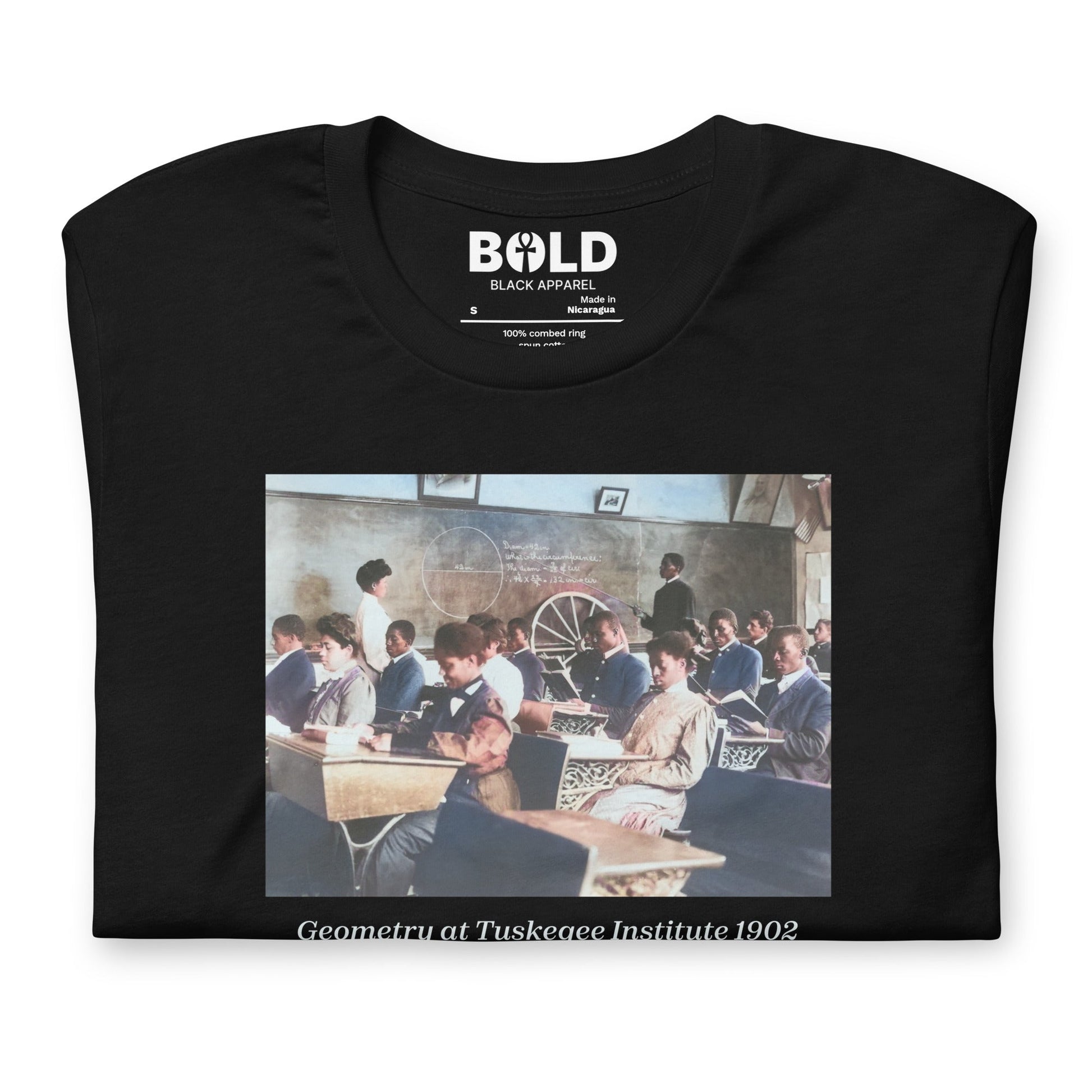 Geometry at Tuskegee Institute 1902 T-Shirt - Bold Black Apparel
