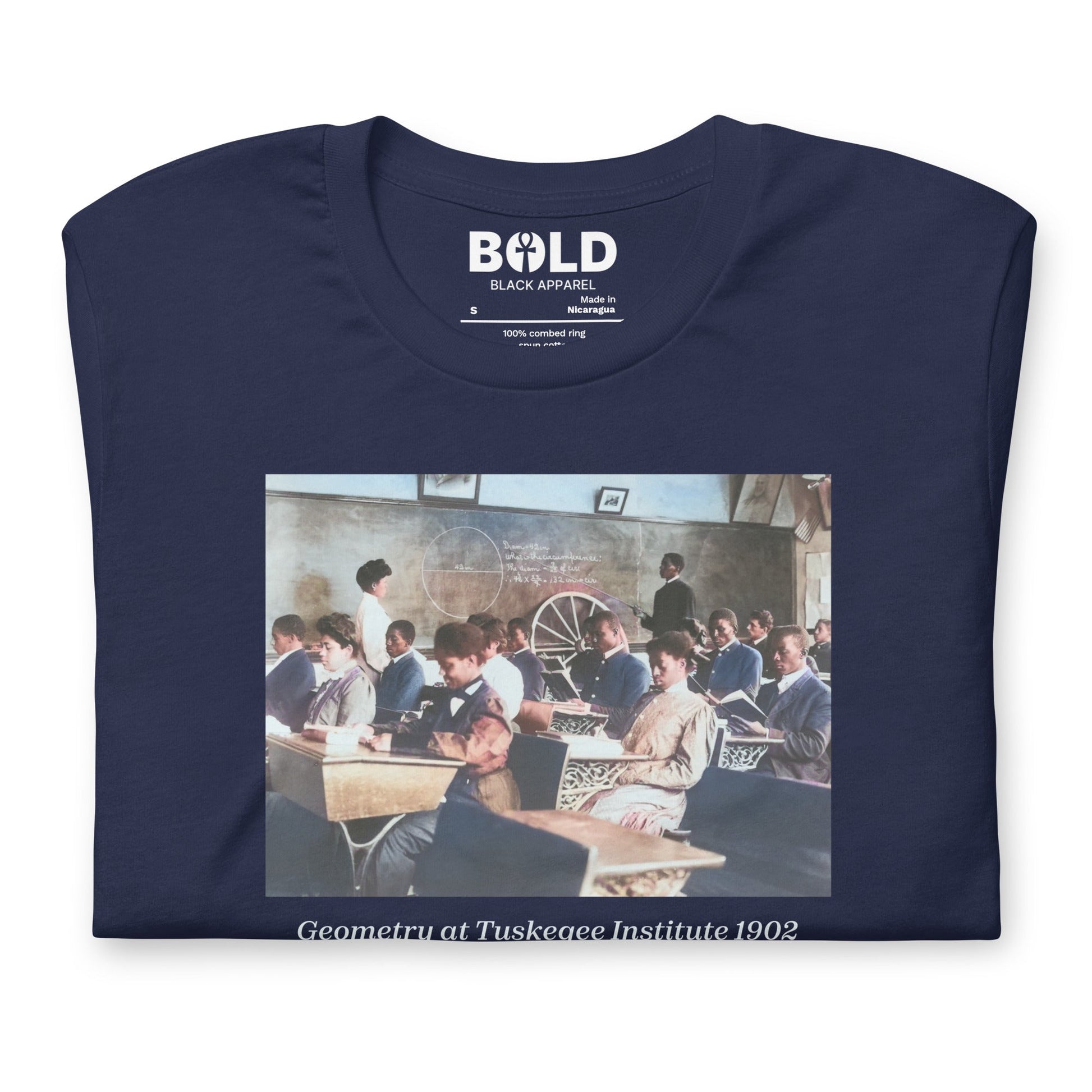 Geometry at Tuskegee Institute 1902 T-Shirt - Bold Black Apparel