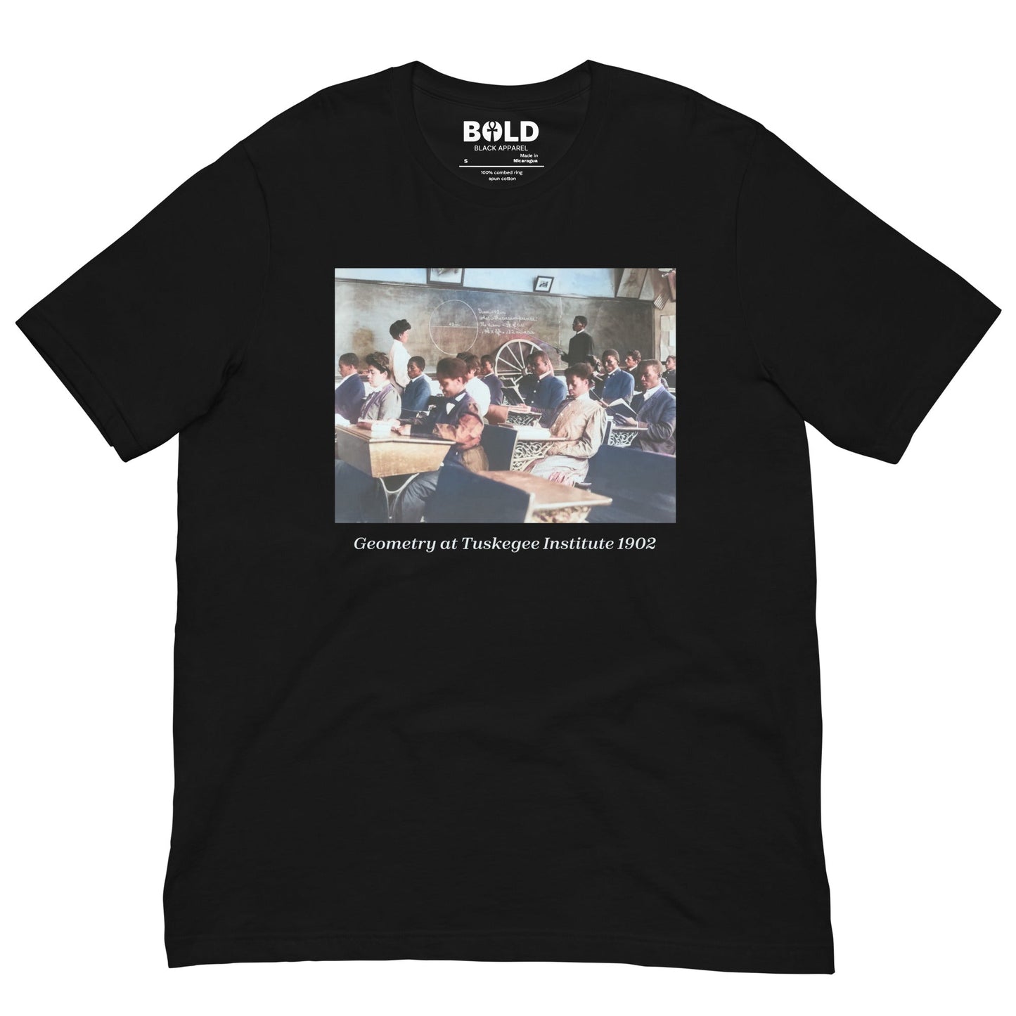 Geometry at Tuskegee Institute 1902 T-Shirt - Bold Black Apparel