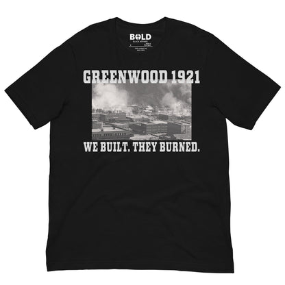 Greenwood Tulsa 1921 T-Shirt - Bold Black Apparel