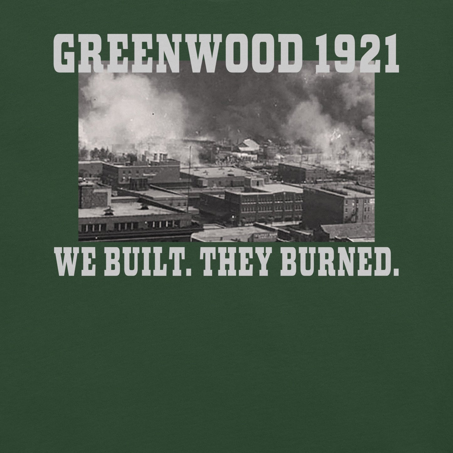 Greenwood Tulsa 1921 T-Shirt - Bold Black Apparel