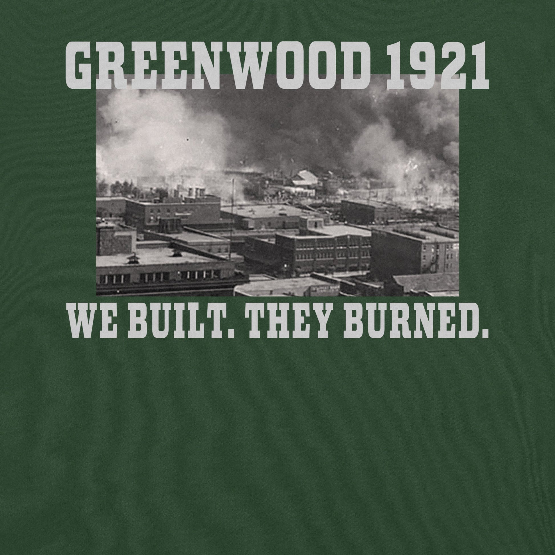 Greenwood Tulsa 1921 T-Shirt - Bold Black Apparel